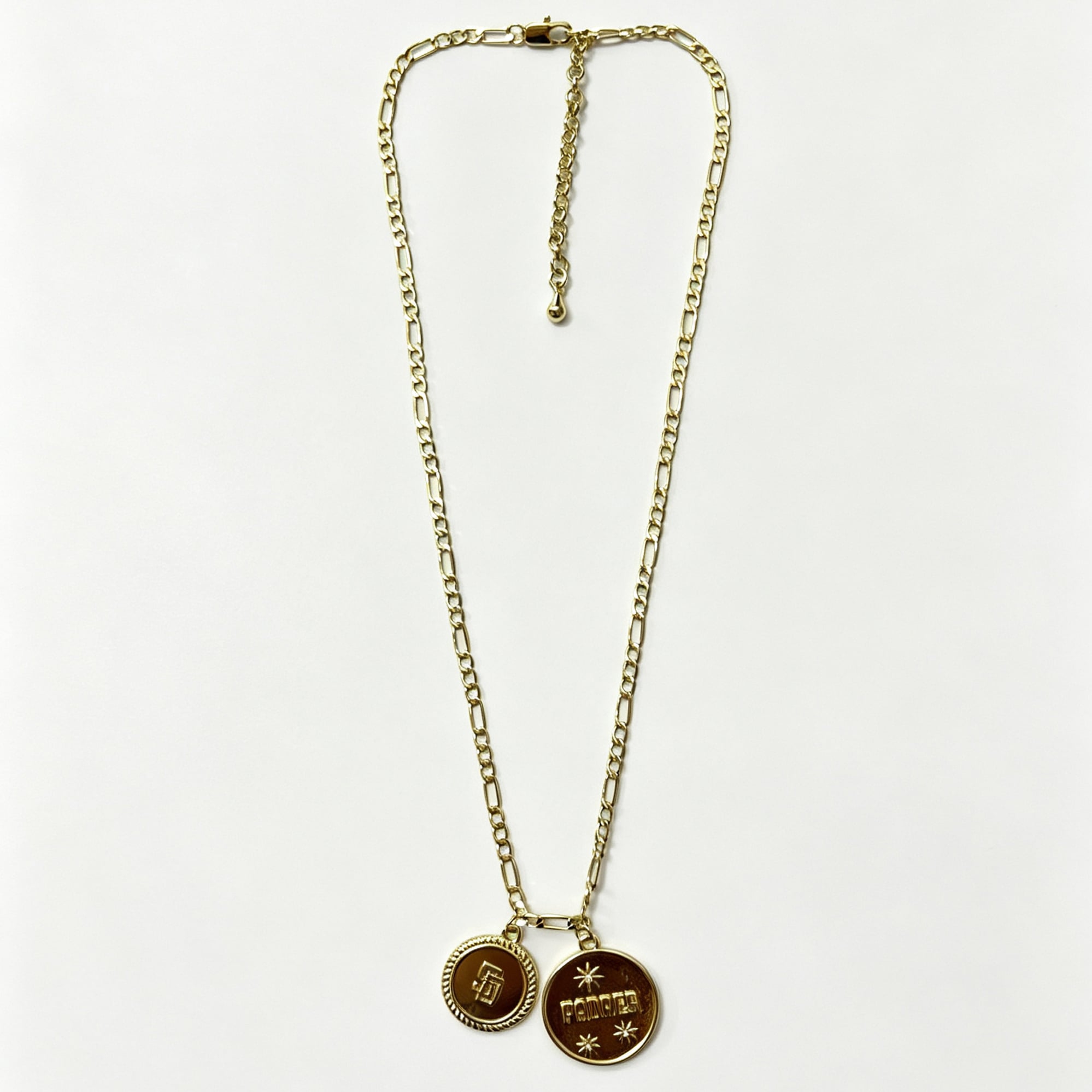 LUV AJ San Diego Padres Double Coin Logo Necklace
