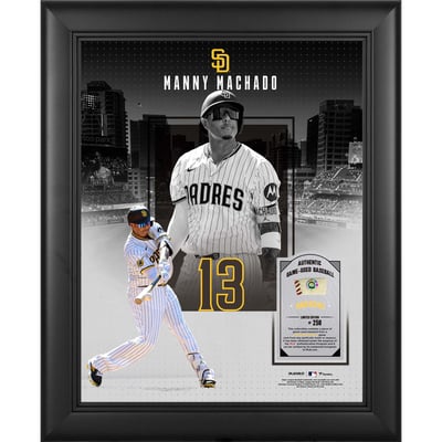 Manny Machado San Diego Padres Fanatics Authentic Framed 11" x 14" Showcase Collage with a Piece of Game-Used Ball - Limited Edition of 250