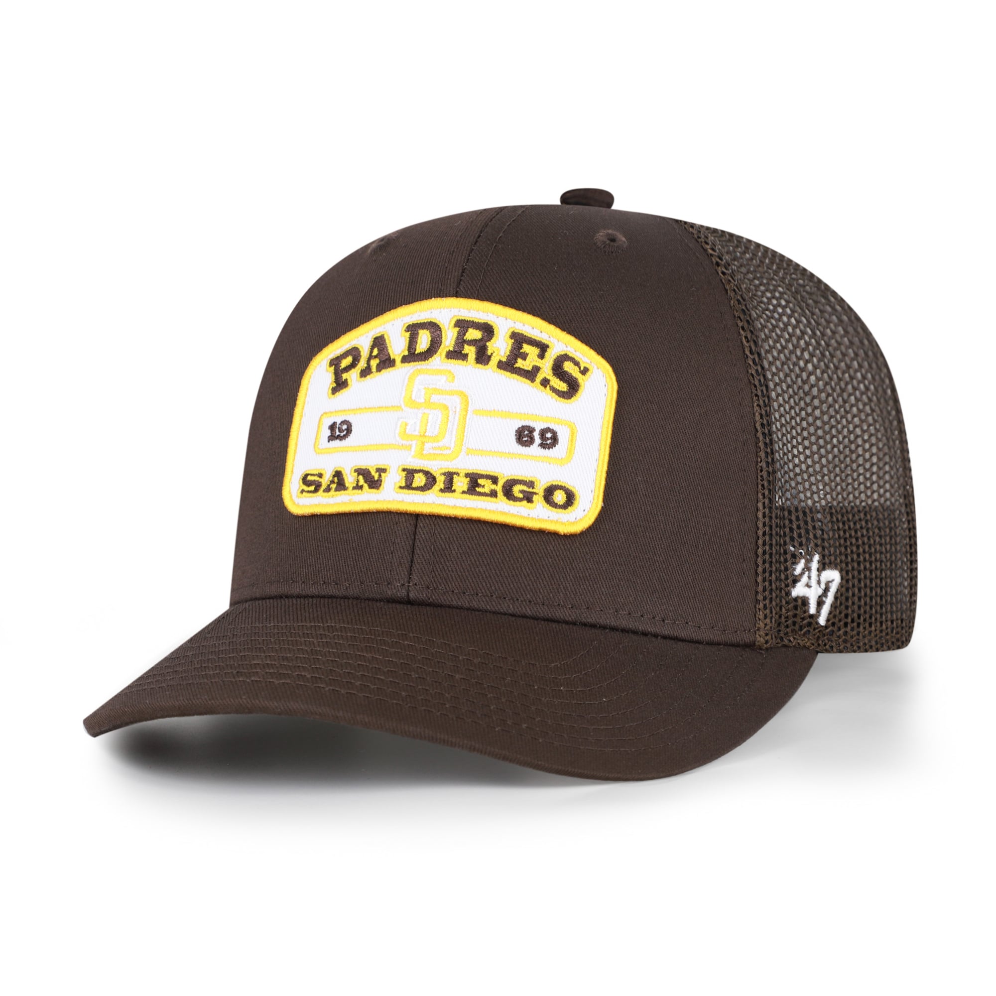 Casquette trucker snapback marron San Diego Padres Roadway pour homme, modèle 47