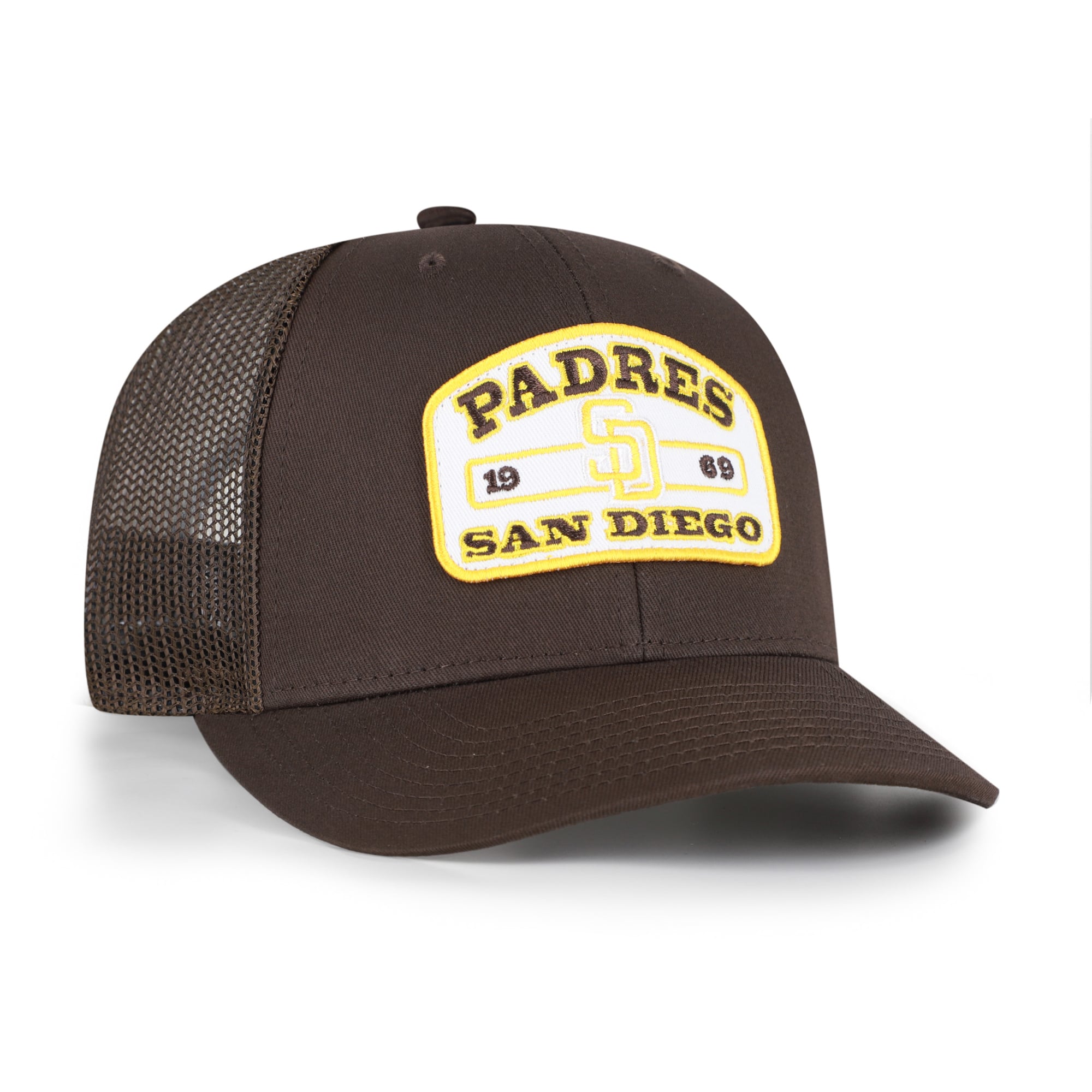 Casquette trucker snapback marron San Diego Padres Roadway pour homme, modèle 47