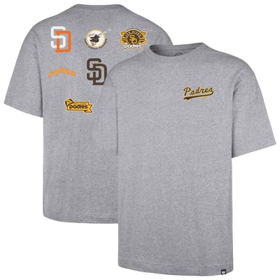 San Diego Padres '47  History Lock Foundation T-Shirt - Gray