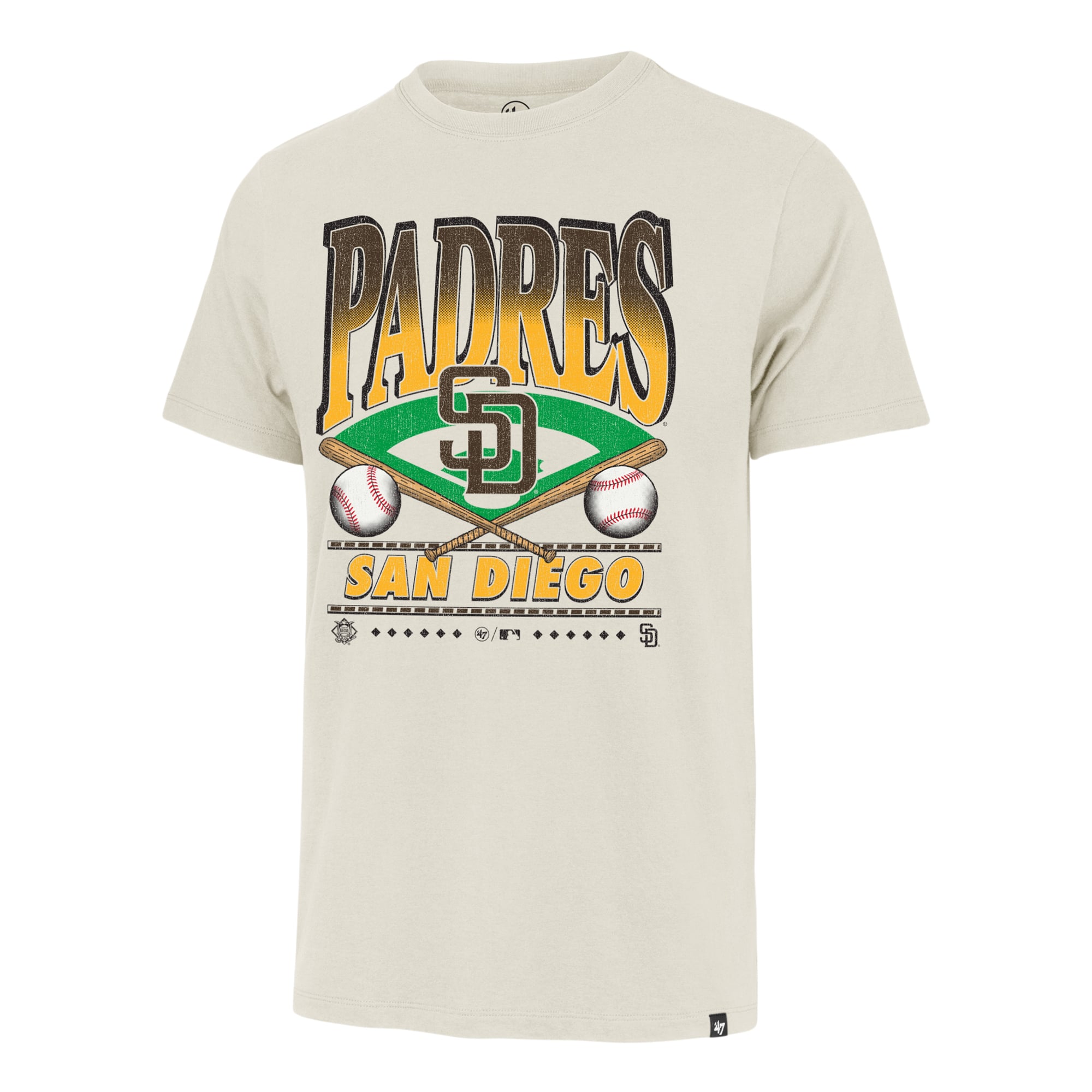 T-shirt homme '47 Tan San Diego Padres Straight Shot Two Franklin