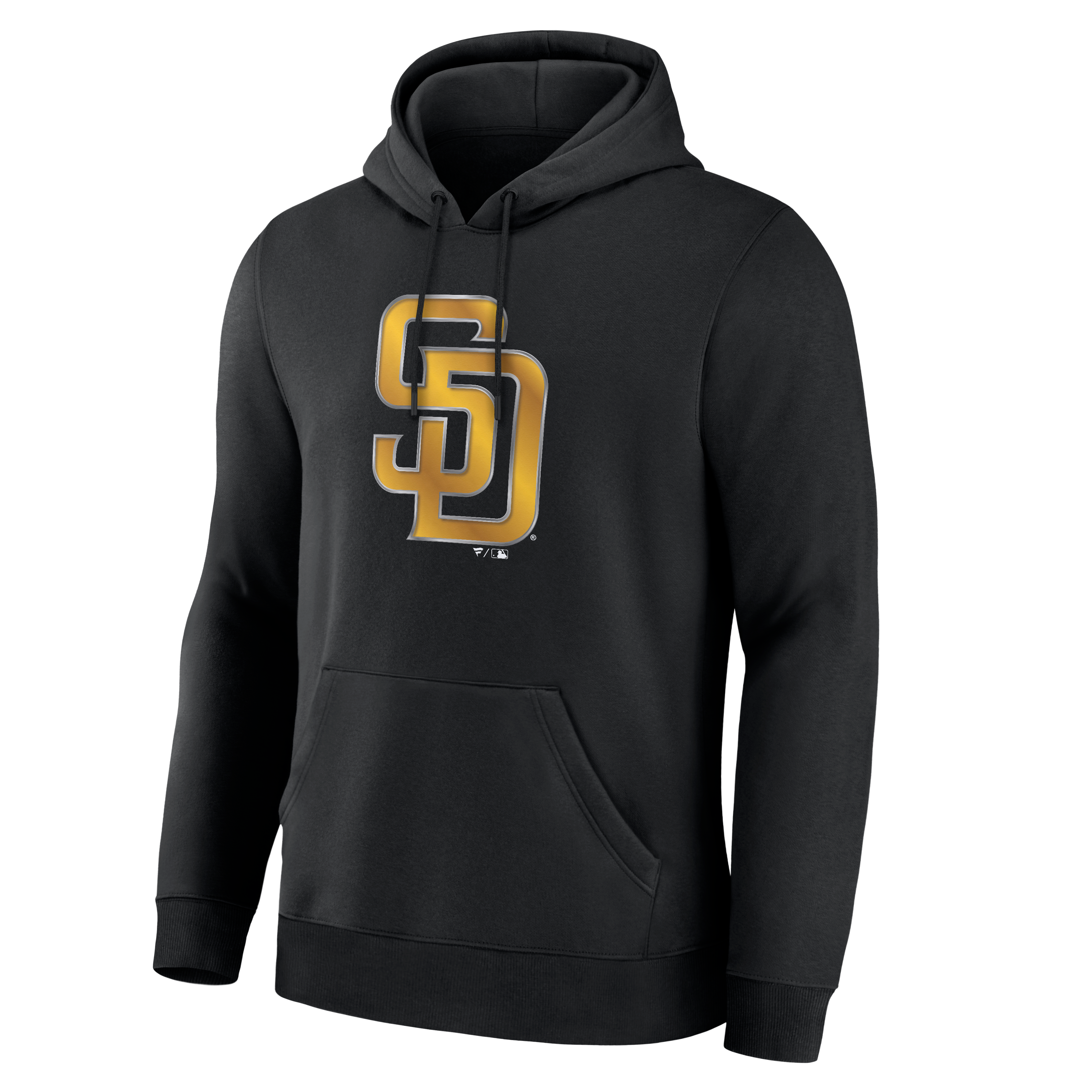 Men's Black San Diego Padres Metallic Mascot Hoodie