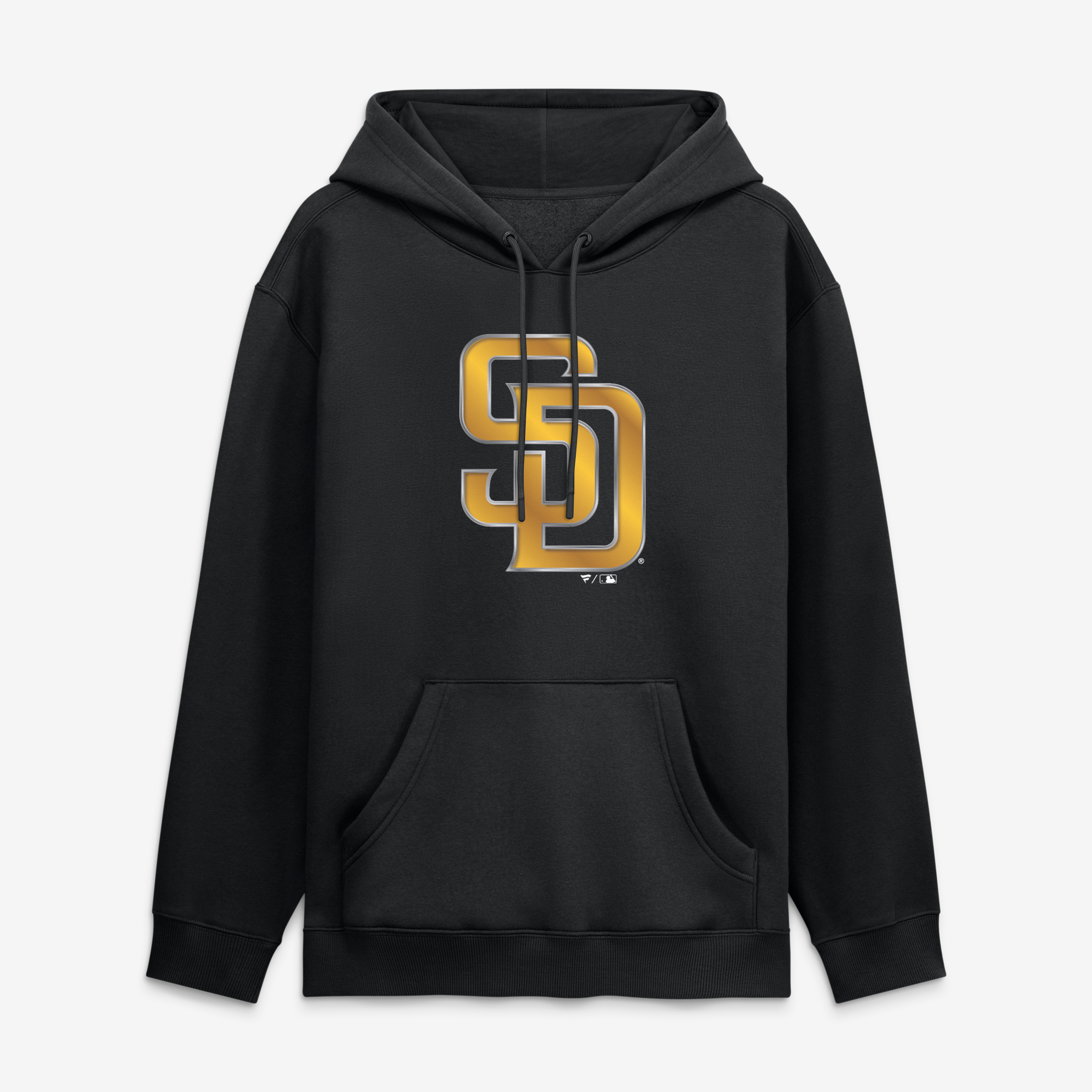 Men's Black San Diego Padres Metallic Mascot Hoodie