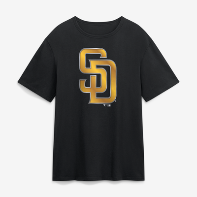 San Diego Padres  Metallic Mascot T-Shirt - Black