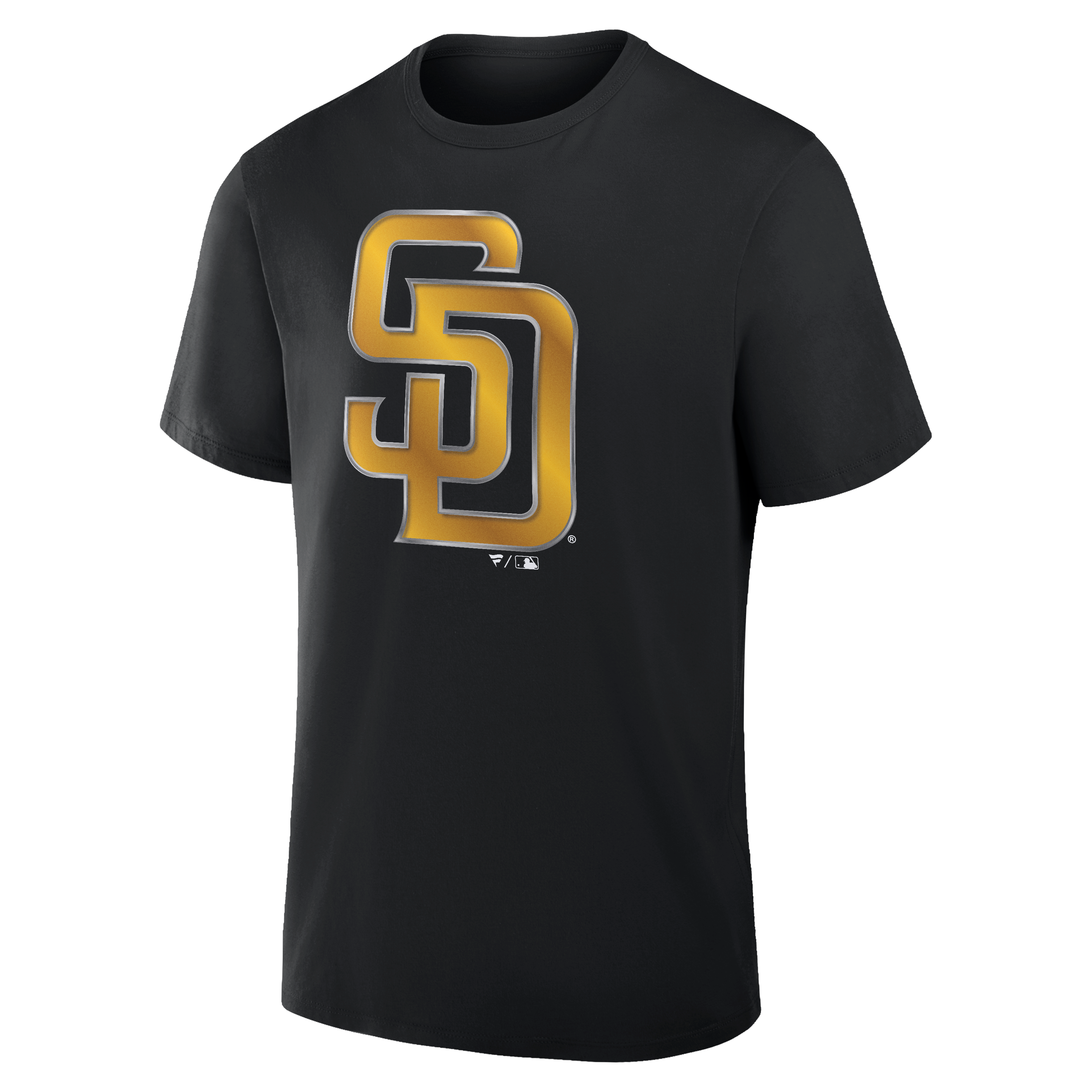 T-shirt noir pour homme avec mascotte métallique des Padres de San Diego