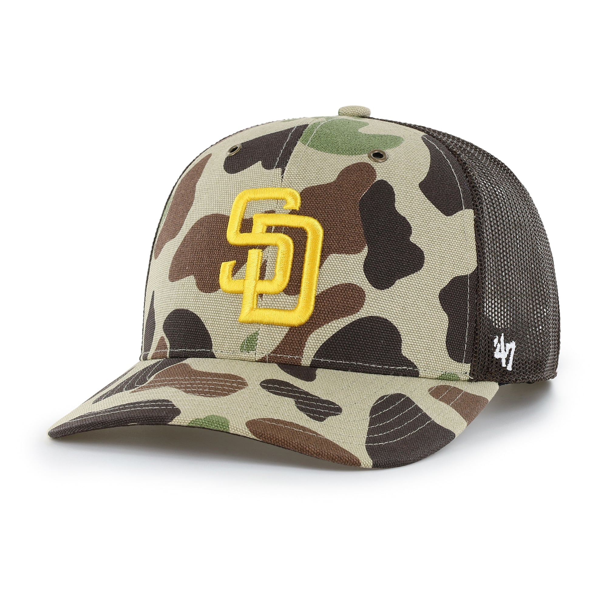 Casquette trucker ajustable Carhartt x '47 Camo San Diego Padres Duck pour homme