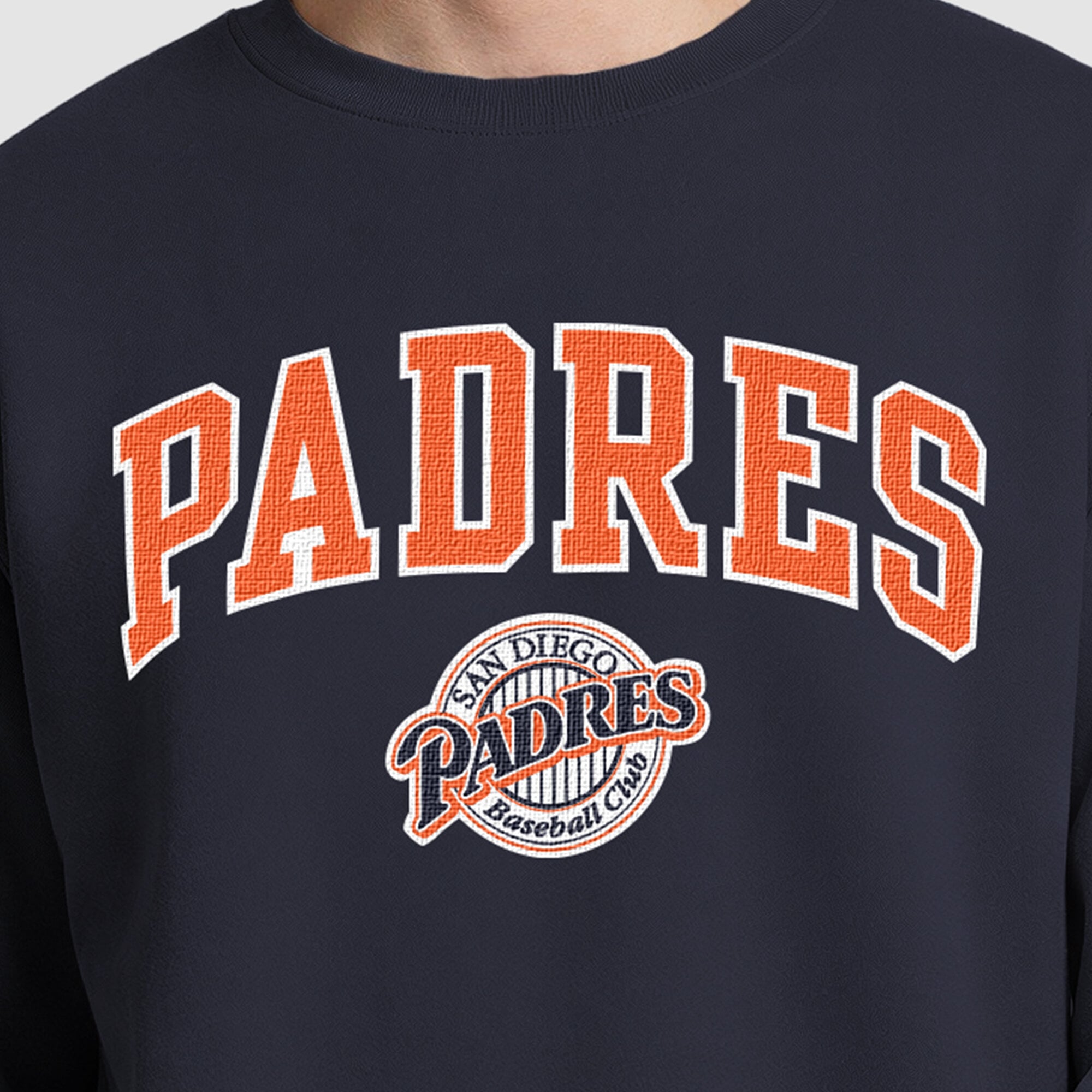 Sweat-shirt polaire à col rond Champion bleu marine San Diego Padres pour homme