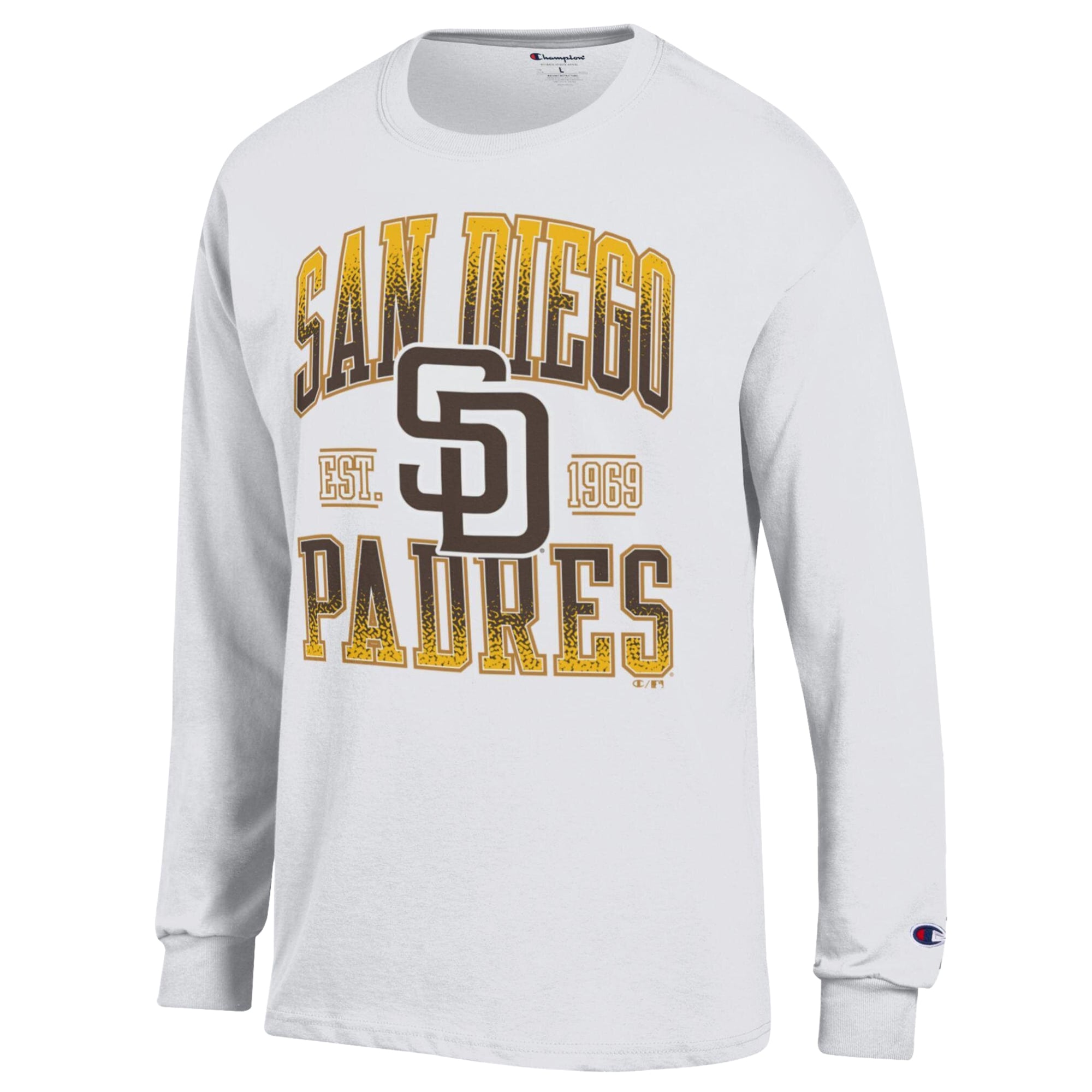 Men's Champion White San Diego Padres Jersey Long Sleeve T-Shirt