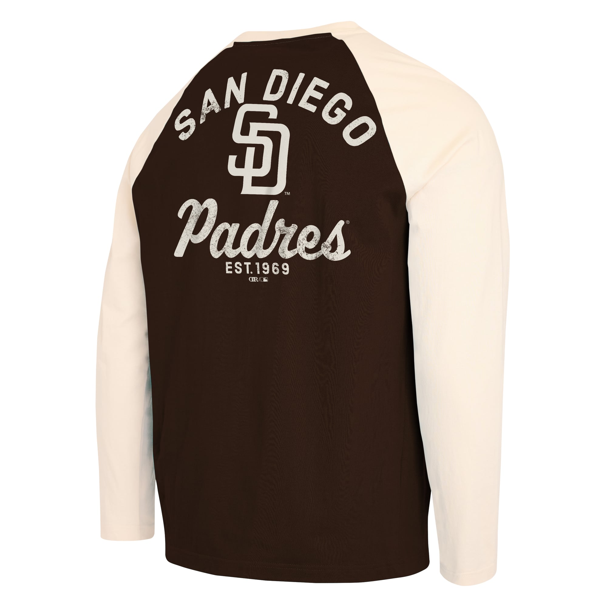 Men's Darius Rucker Collection by Fanatics Brown/White San Diego Padres Henley Long Sleeve T-Shirt