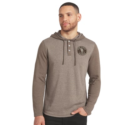 San Diego Padres Darius Rucker Collection by Fanatics Knit Hooded Henley Long Sleeve T-Shirt - Tan/Brown