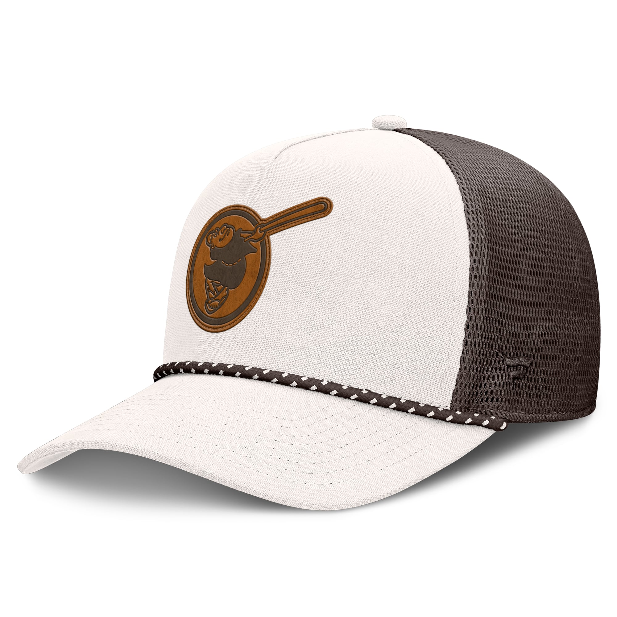 Casquette trucker ajustable Fanatics crème/marron San Diego Padres Level Up Bronco pour homme