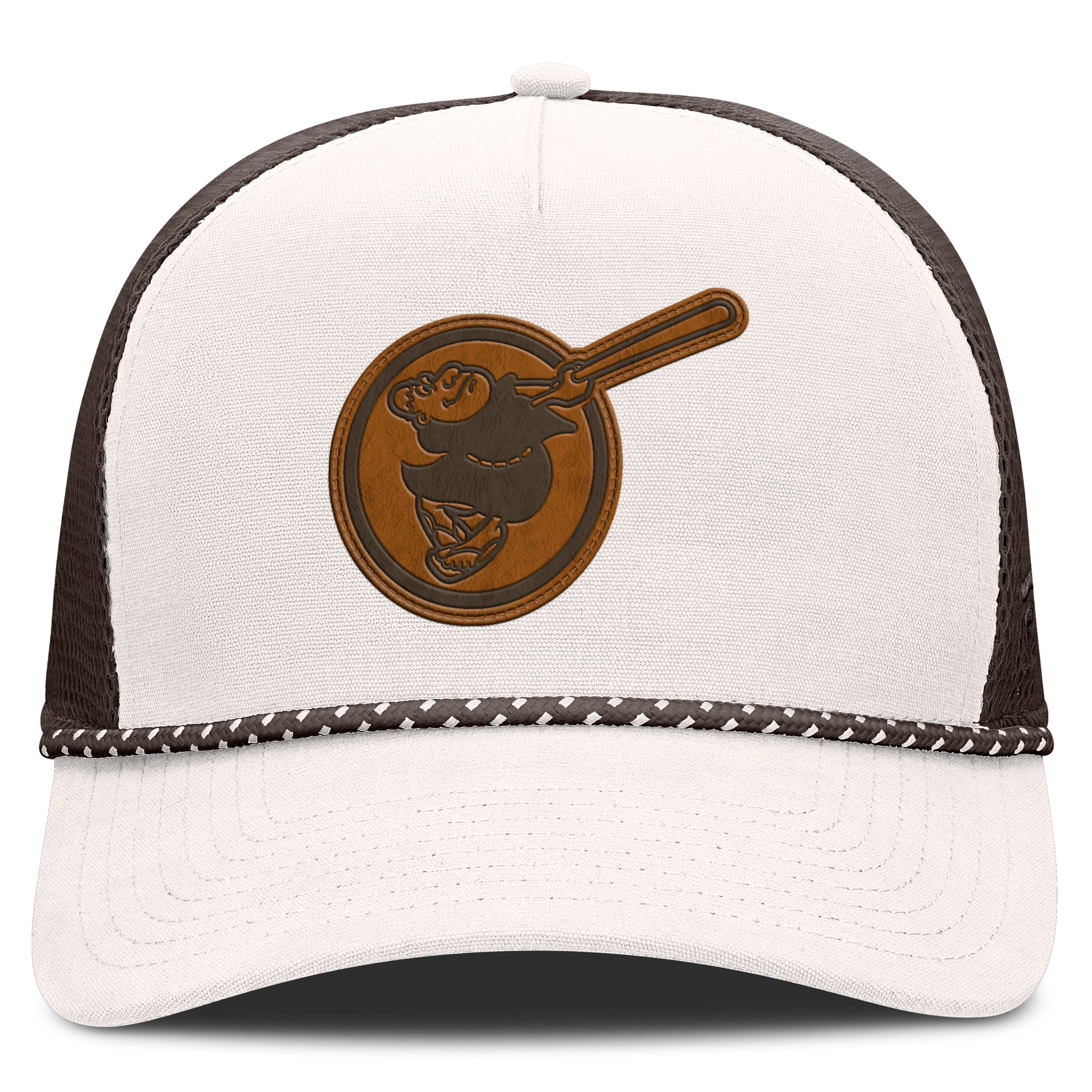 Casquette trucker ajustable Fanatics crème/marron San Diego Padres Level Up Bronco pour homme