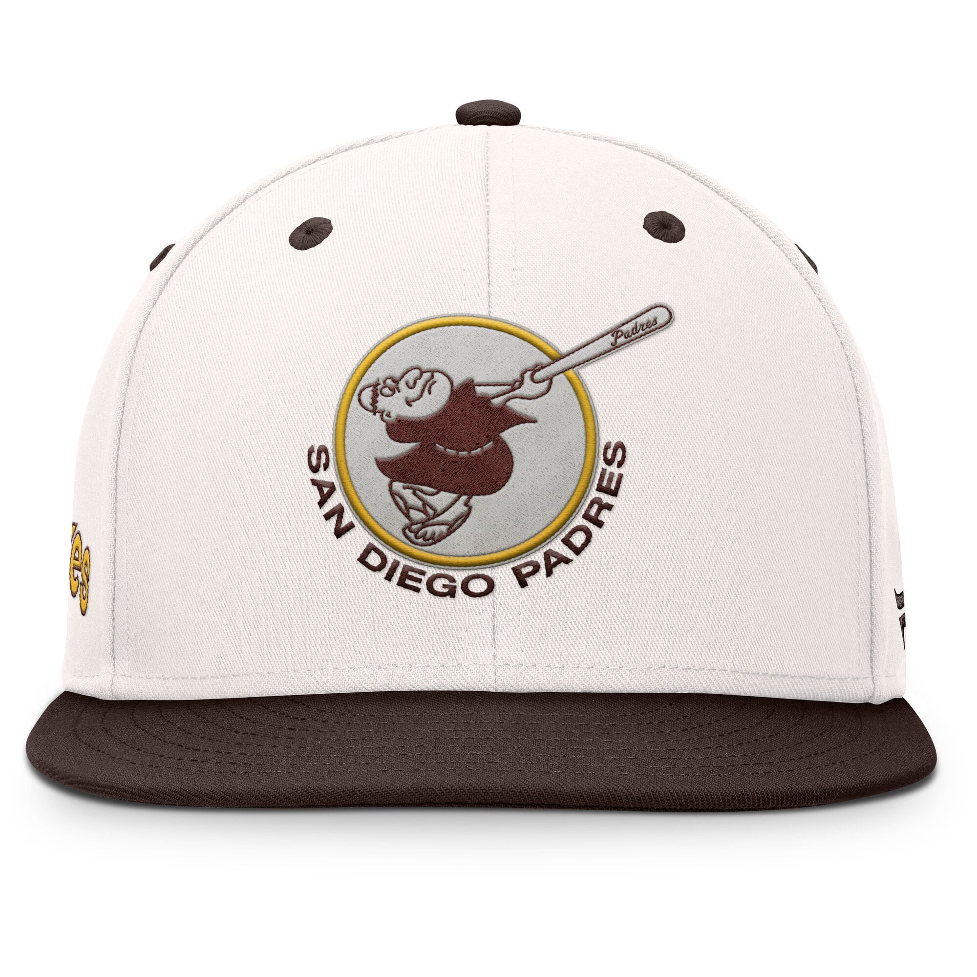 Casquette ajustée Fanatics crème/marron pour homme des Padres de San Diego