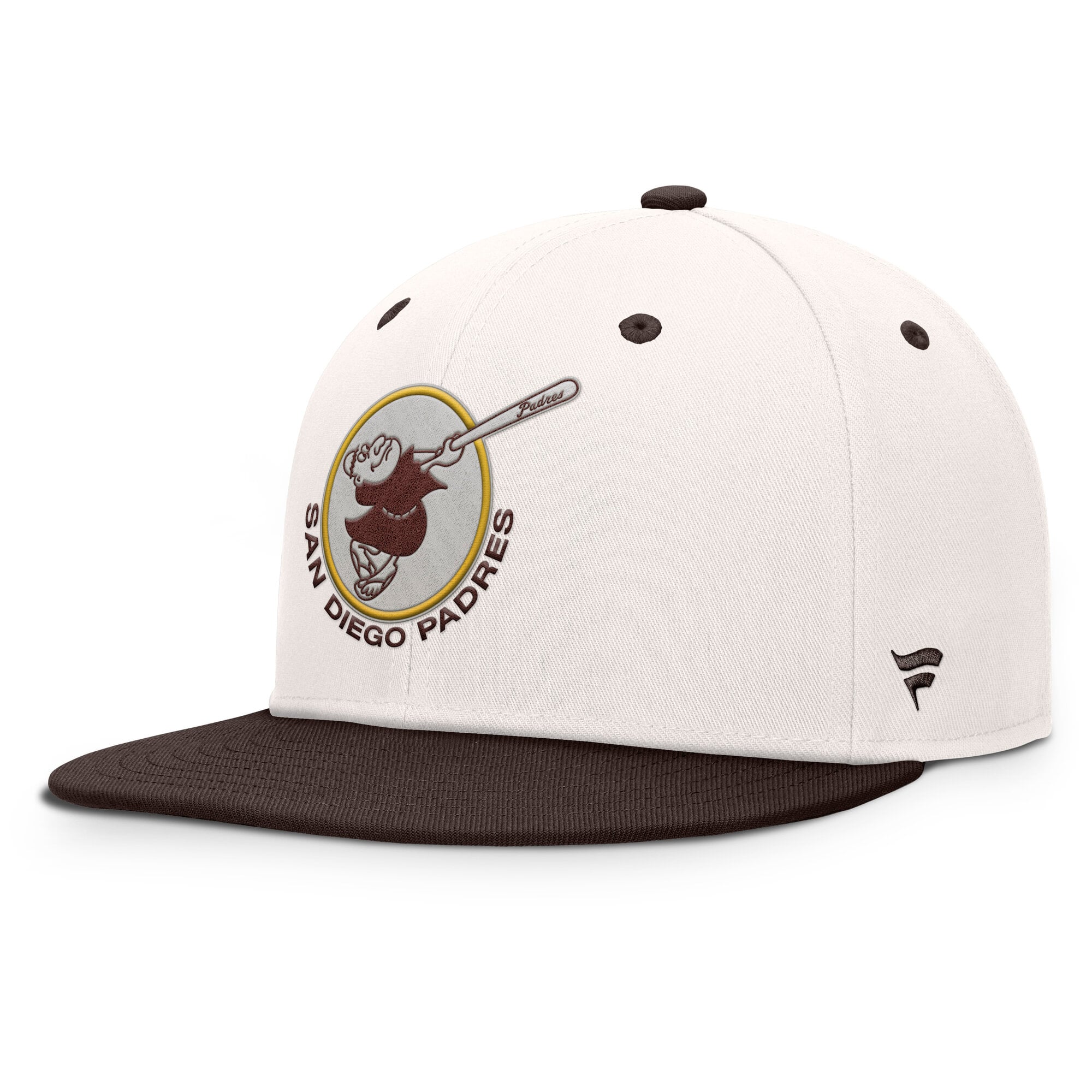 Casquette ajustée Fanatics crème/marron pour homme des Padres de San Diego