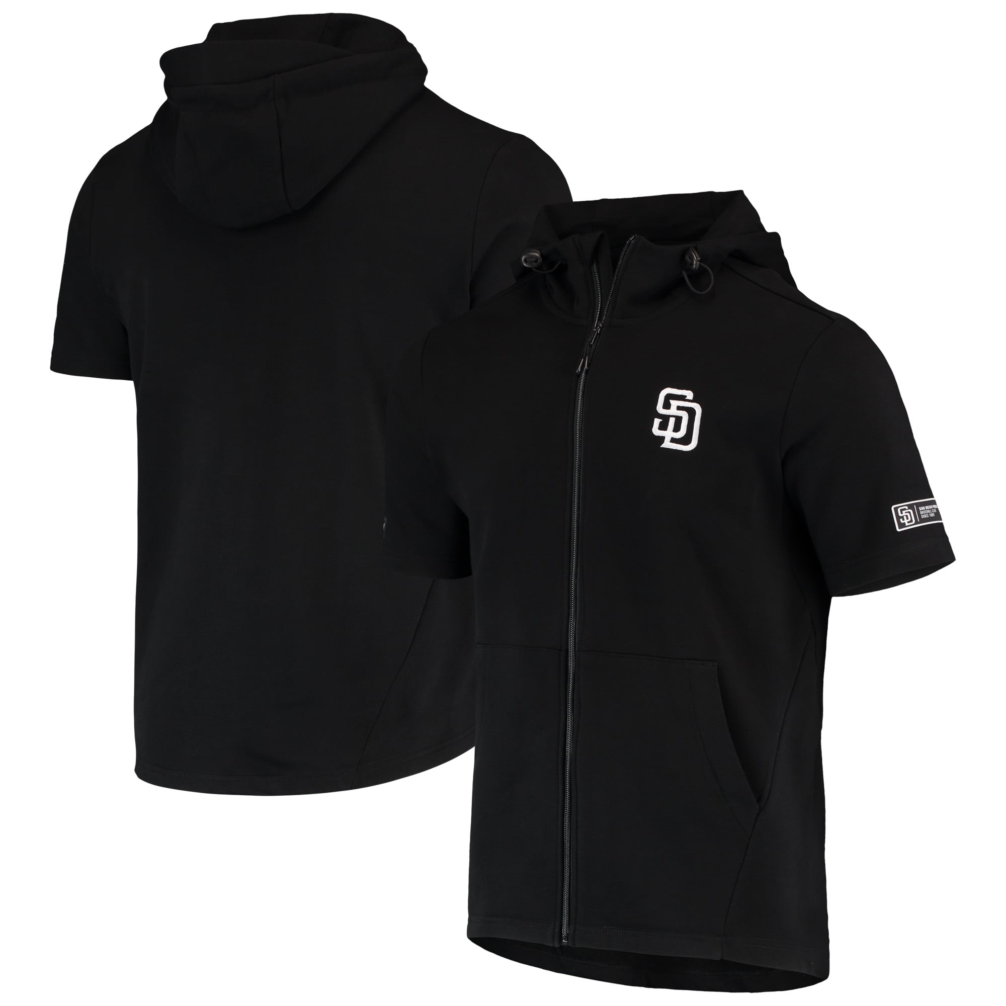 Veste à capuche et manches courtes entièrement zippée pour homme Levelwear San Diego Padres Recruit