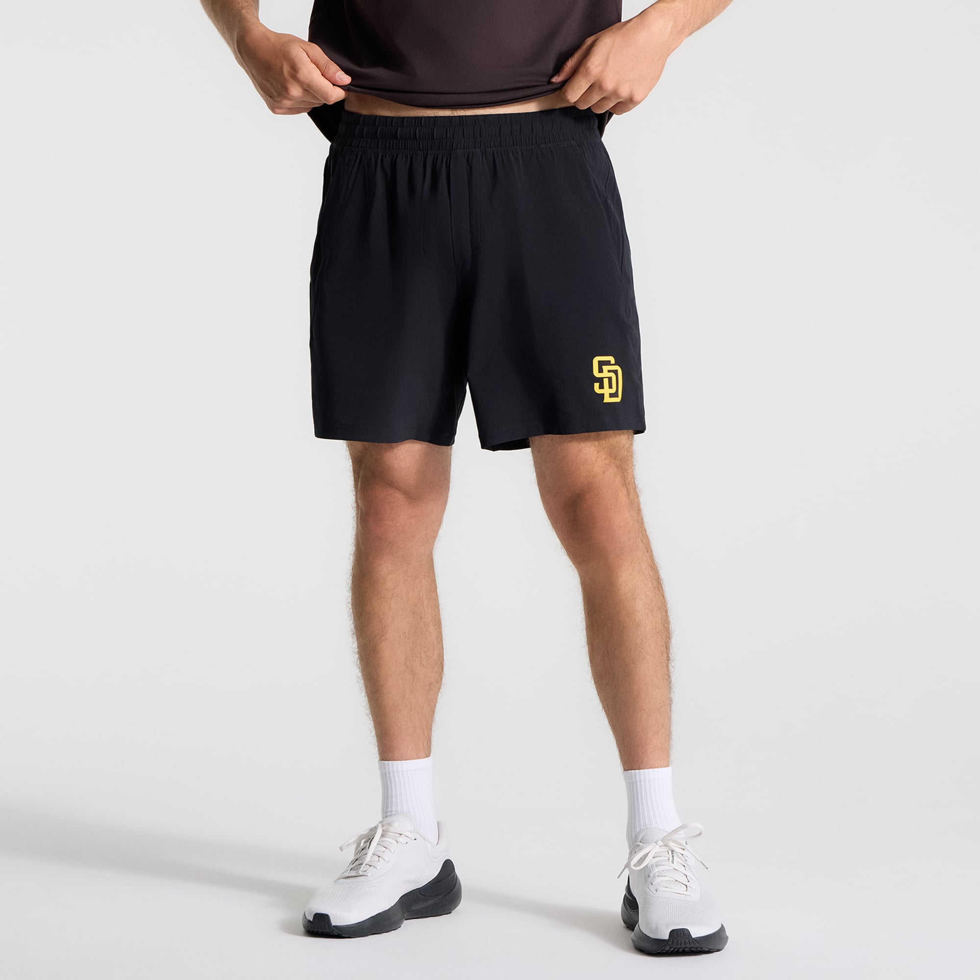 Short sans doublure Pace Breaker noir pour homme lululemon San Diego Padres 7"