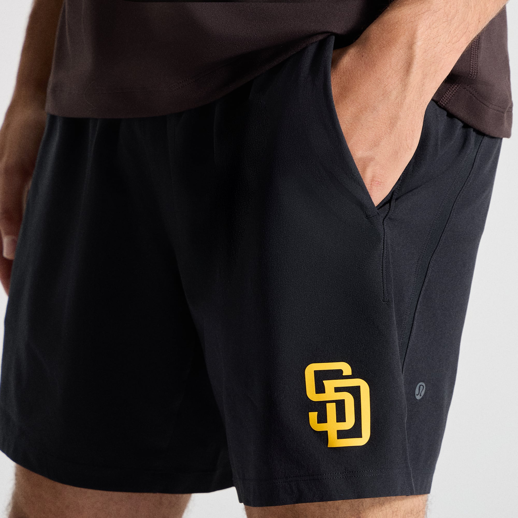 Short sans doublure Pace Breaker noir pour homme lululemon San Diego Padres 7"