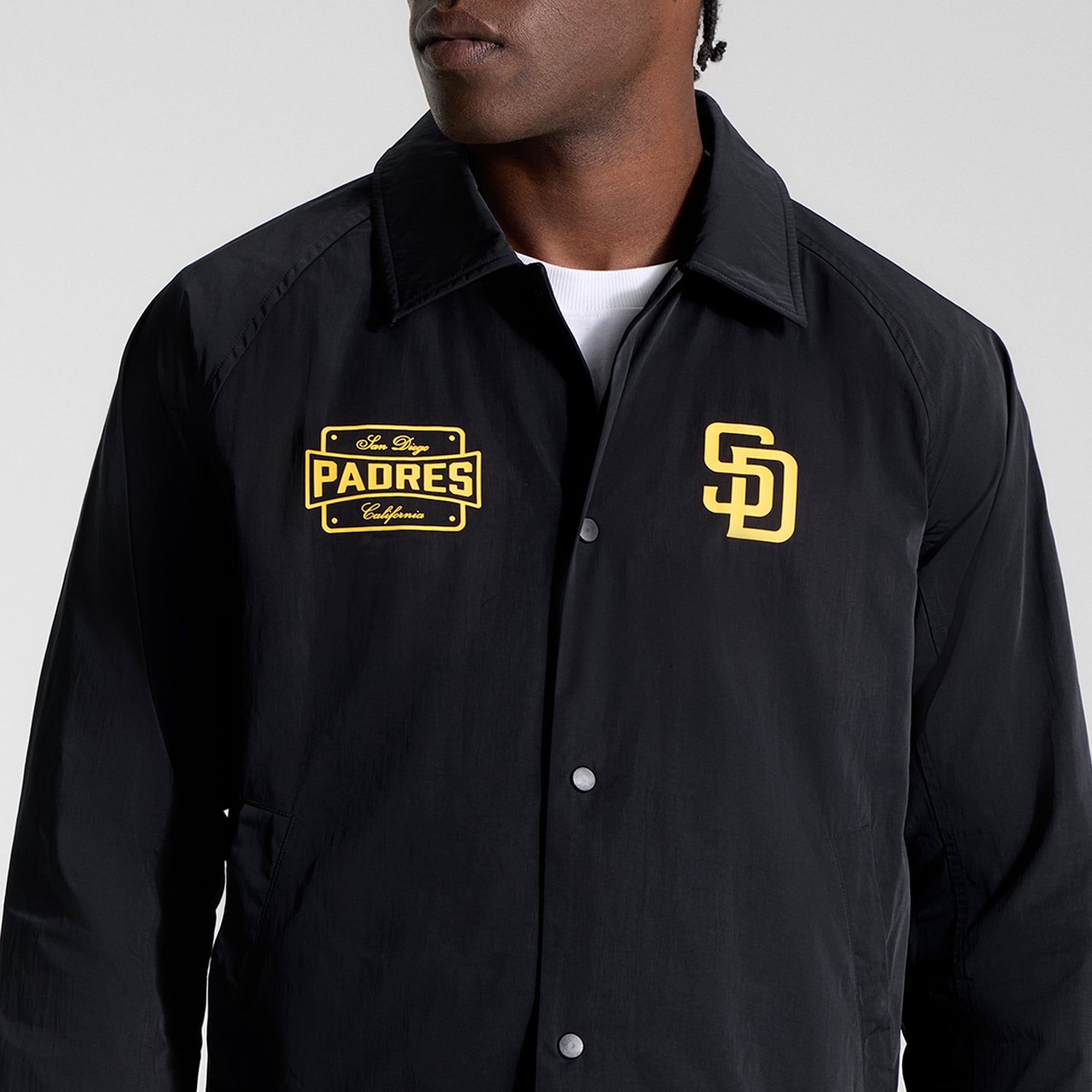 Veste d'entraîneur raglan noire San Diego Padres de lululemon pour homme