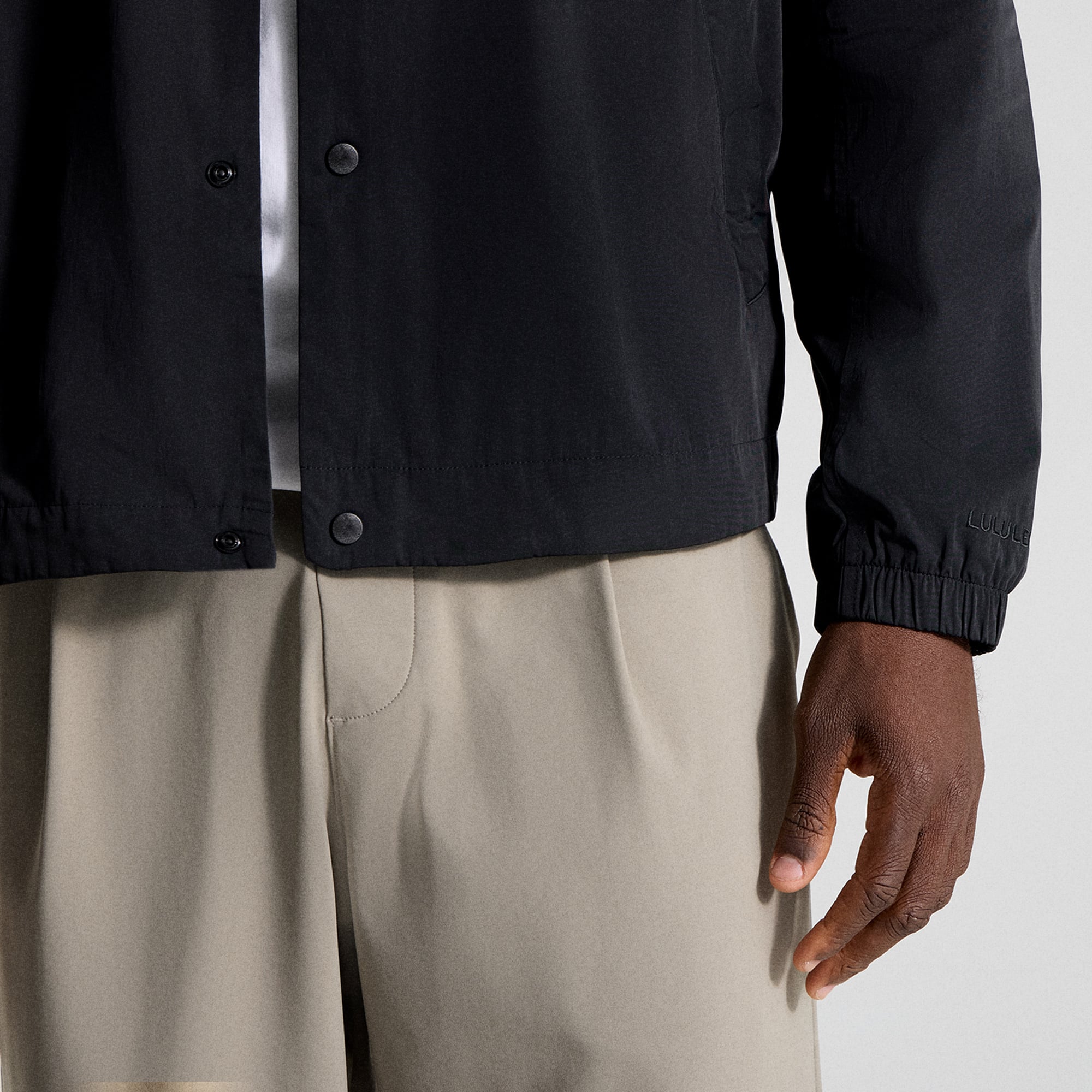Veste d'entraîneur raglan noire San Diego Padres de lululemon pour homme