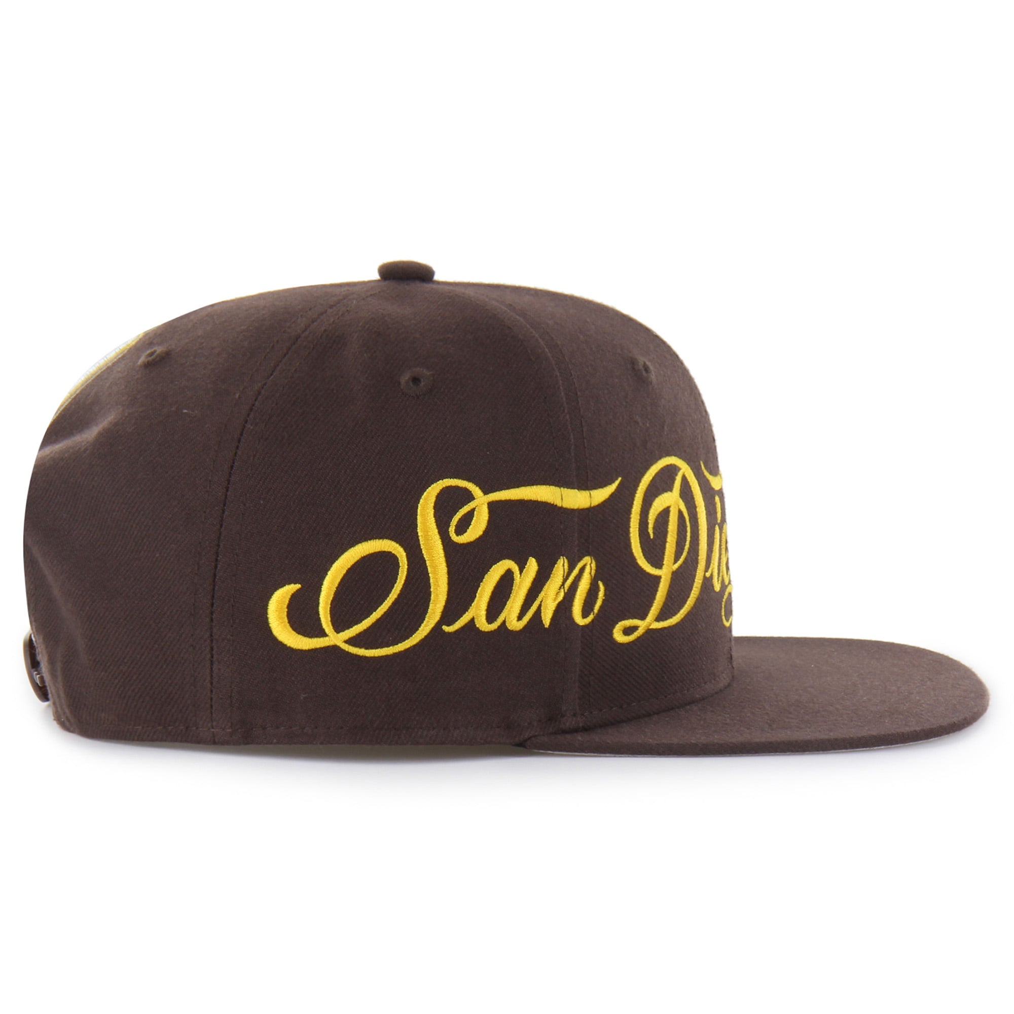 Men's Mister Cartoon x '47 Brown San Diego Padres Wrap Script Captain Snapback Hat