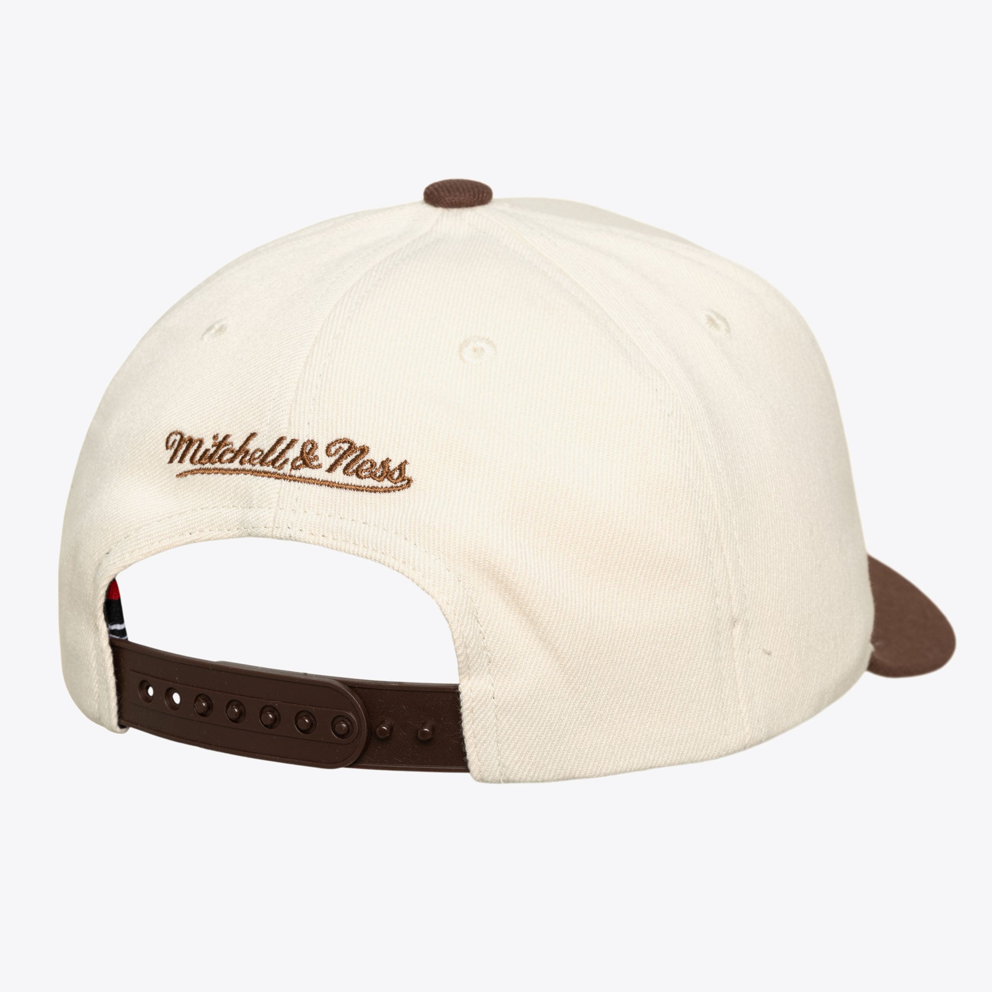 Men's Mitchell & Ness Cream/Brown San Diego Padres Cooperstown Collection Flawless Script Stretch-Snap Hat