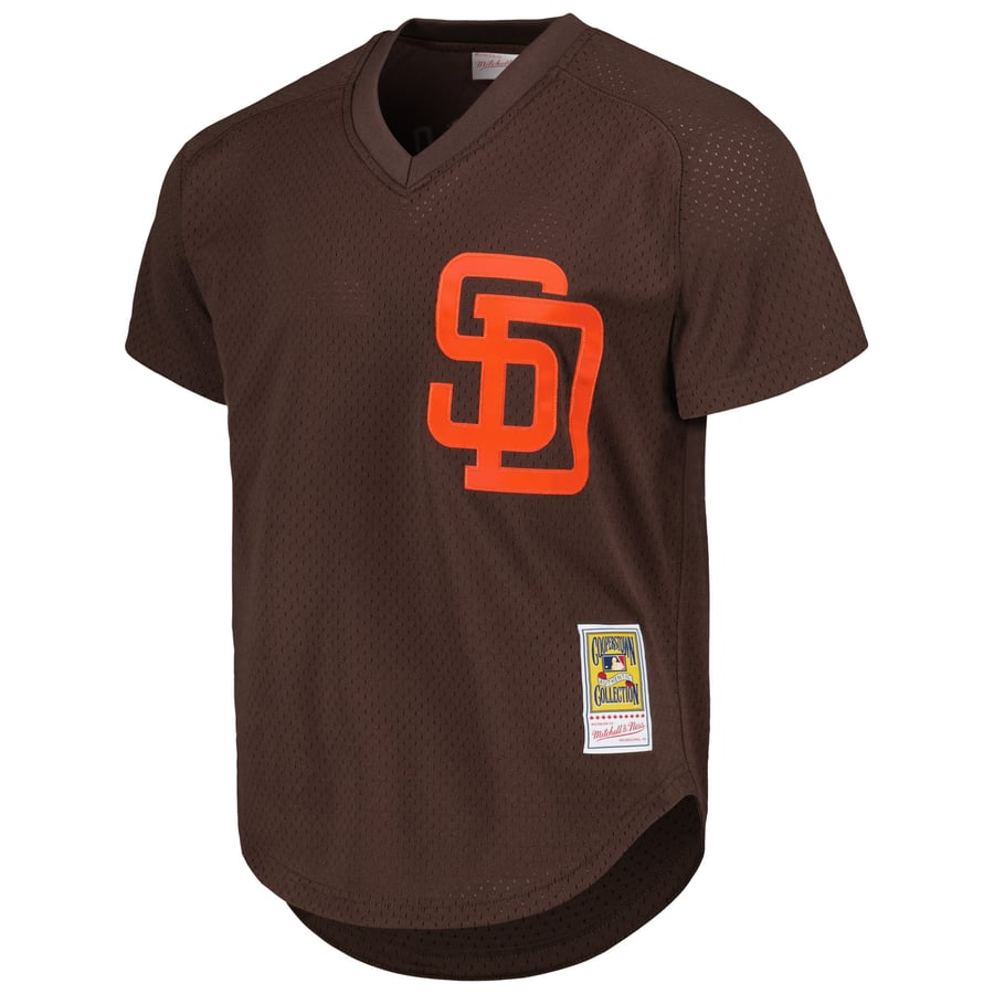 Tony Gwynn San Diego Padres Mitchell & Ness 1985 Authentic Cooperstown Collection Mesh Batting Practice Jersey - Brown