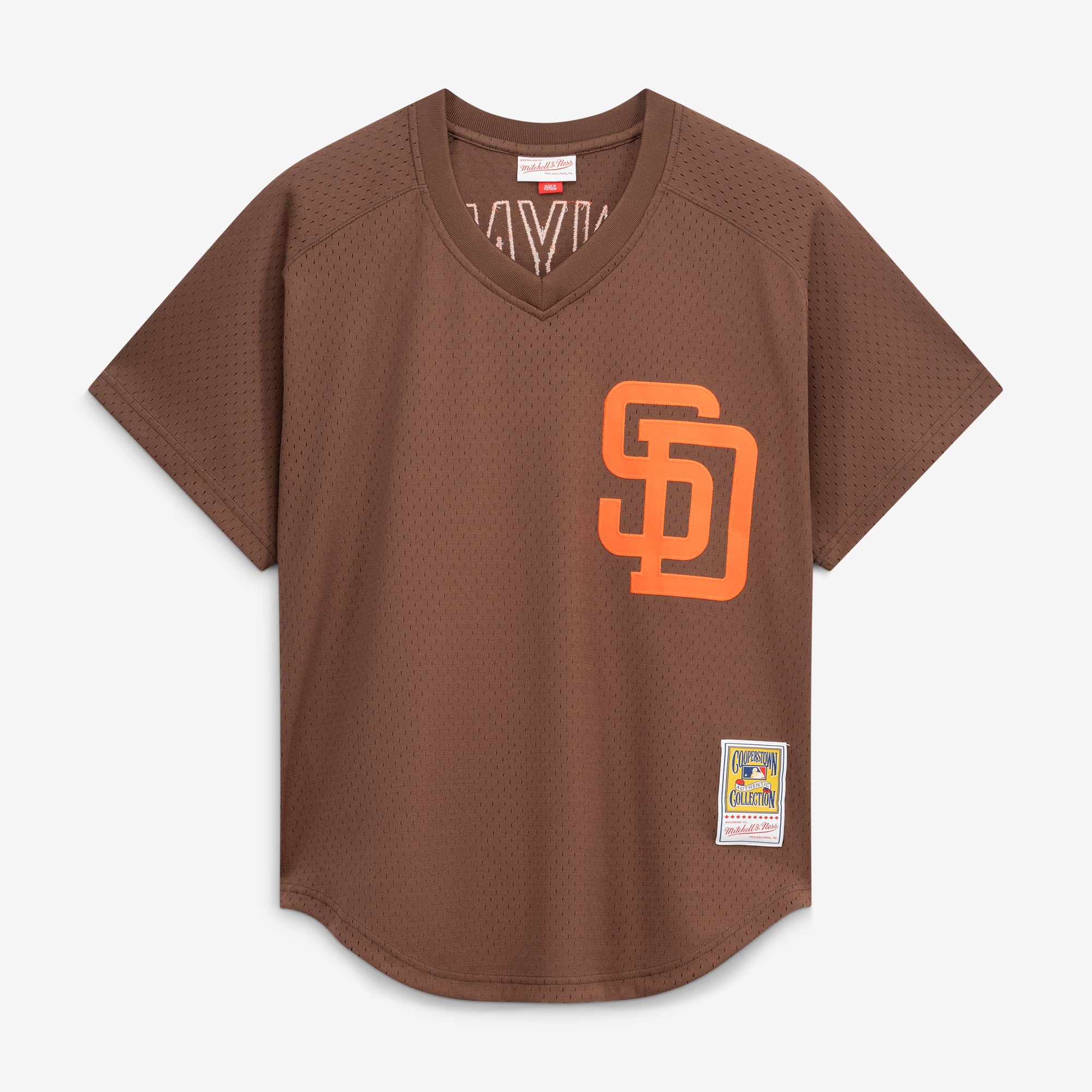 Maillot d'entraînement authentique Mitchell & Ness Tony Gwynn Brown des Padres de San Diego pour homme