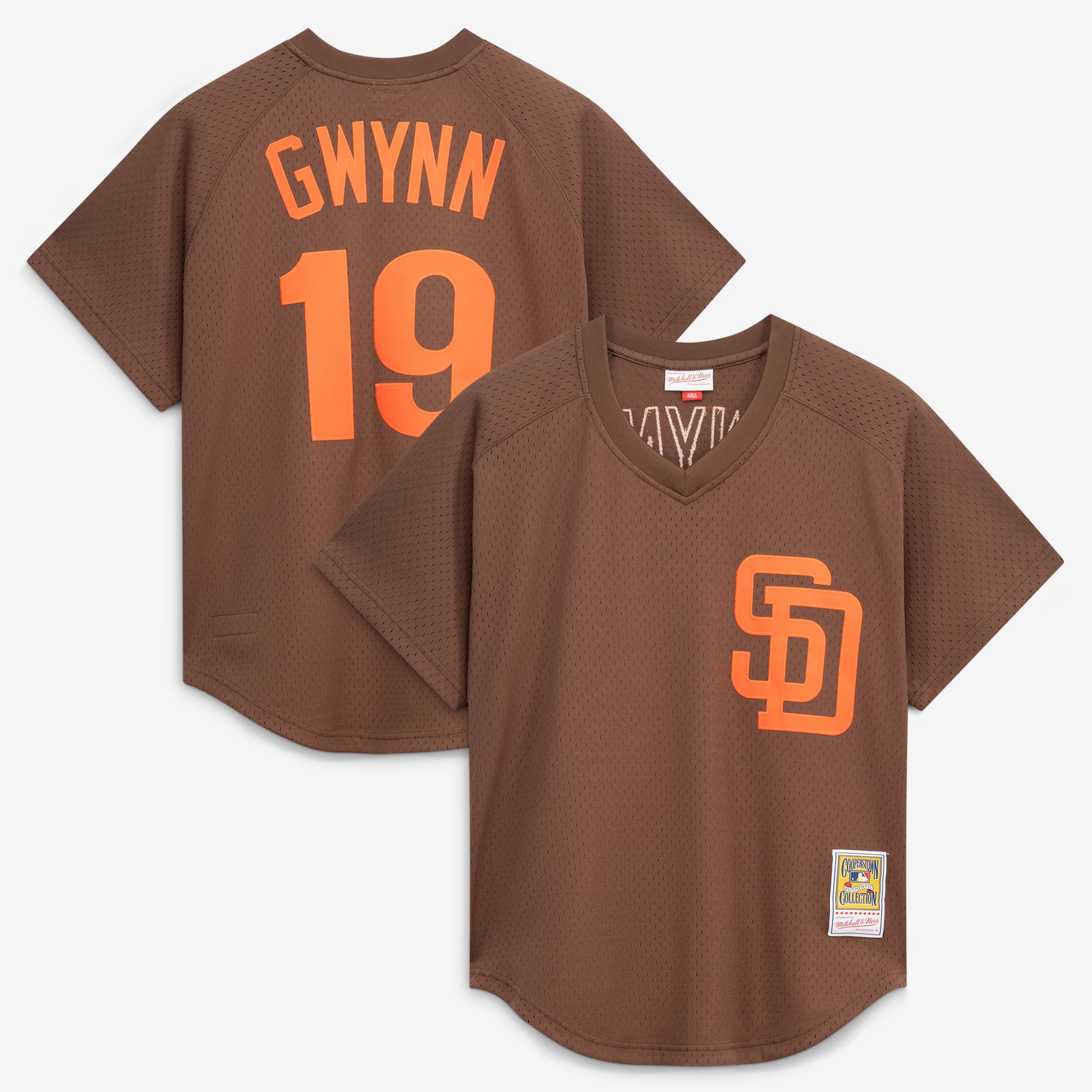 Maillot d'entraînement authentique Mitchell & Ness Tony Gwynn Brown des Padres de San Diego pour homme