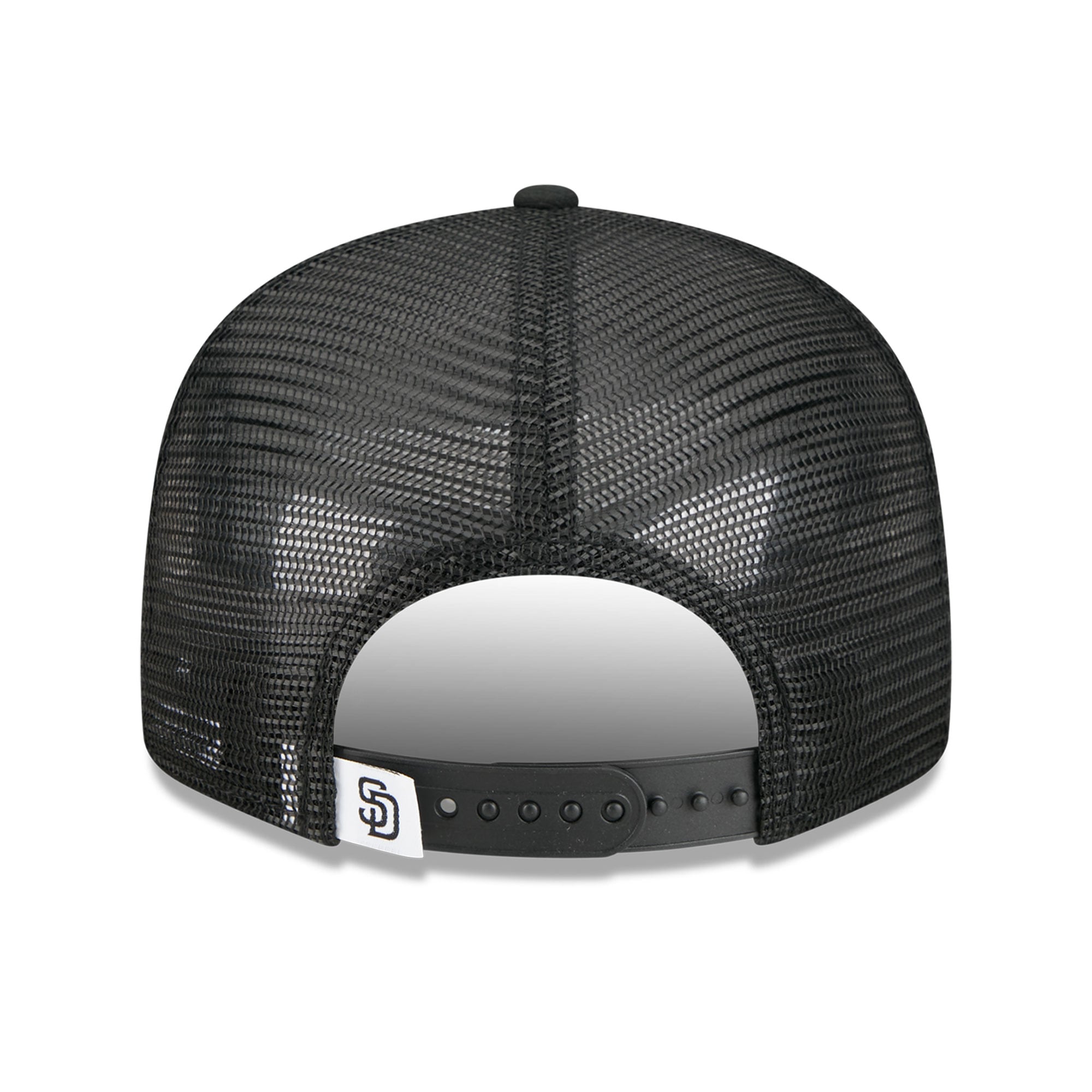 Casquette trucker ajustable New Era 9FIFTY noire San Diego Padres pour homme