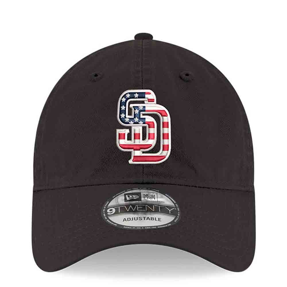 Casquette ajustable New Era noire San Diego Padres America 250 9TWENTY pour homme