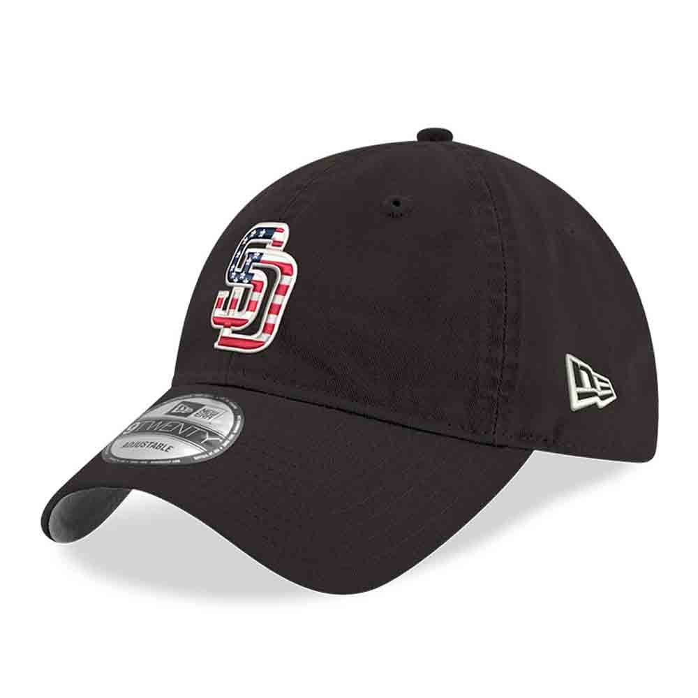 Casquette ajustable New Era noire San Diego Padres America 250 9TWENTY pour homme