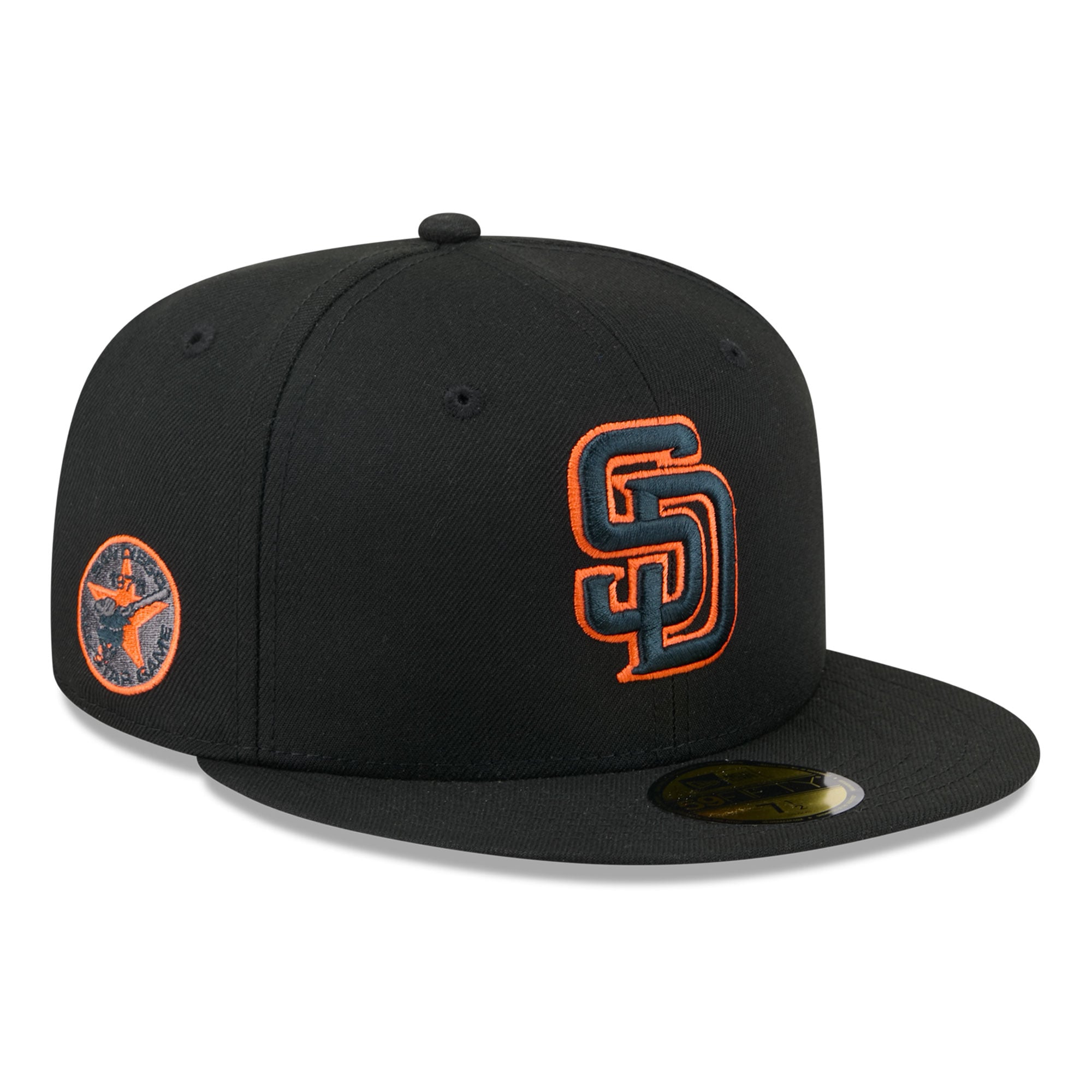 Casquette ajustée New Era 59FIFTY noire pour homme, motif San Diego Padres.