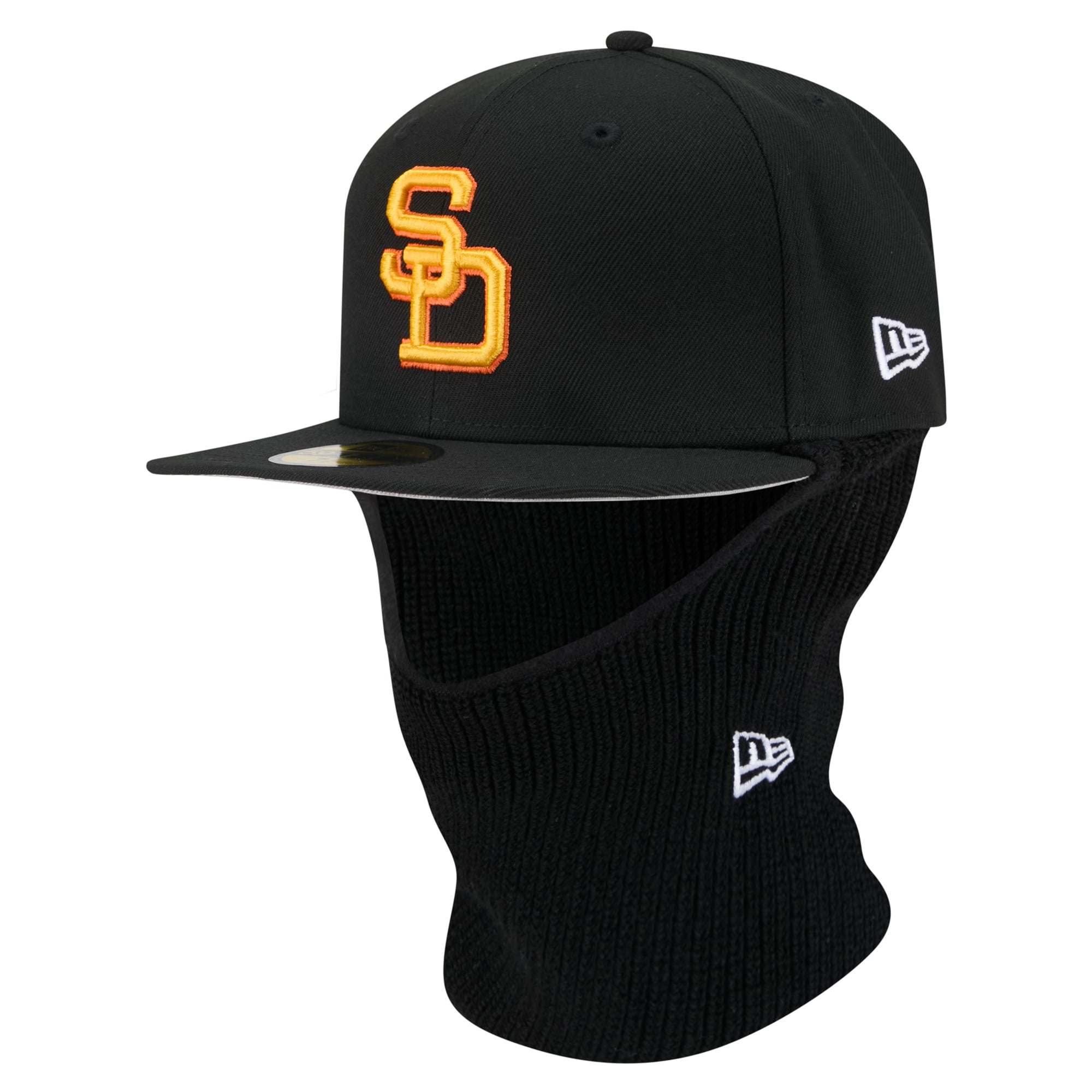 Casquette ajustée New Era noire San Diego Padres 59FIFTY pour homme