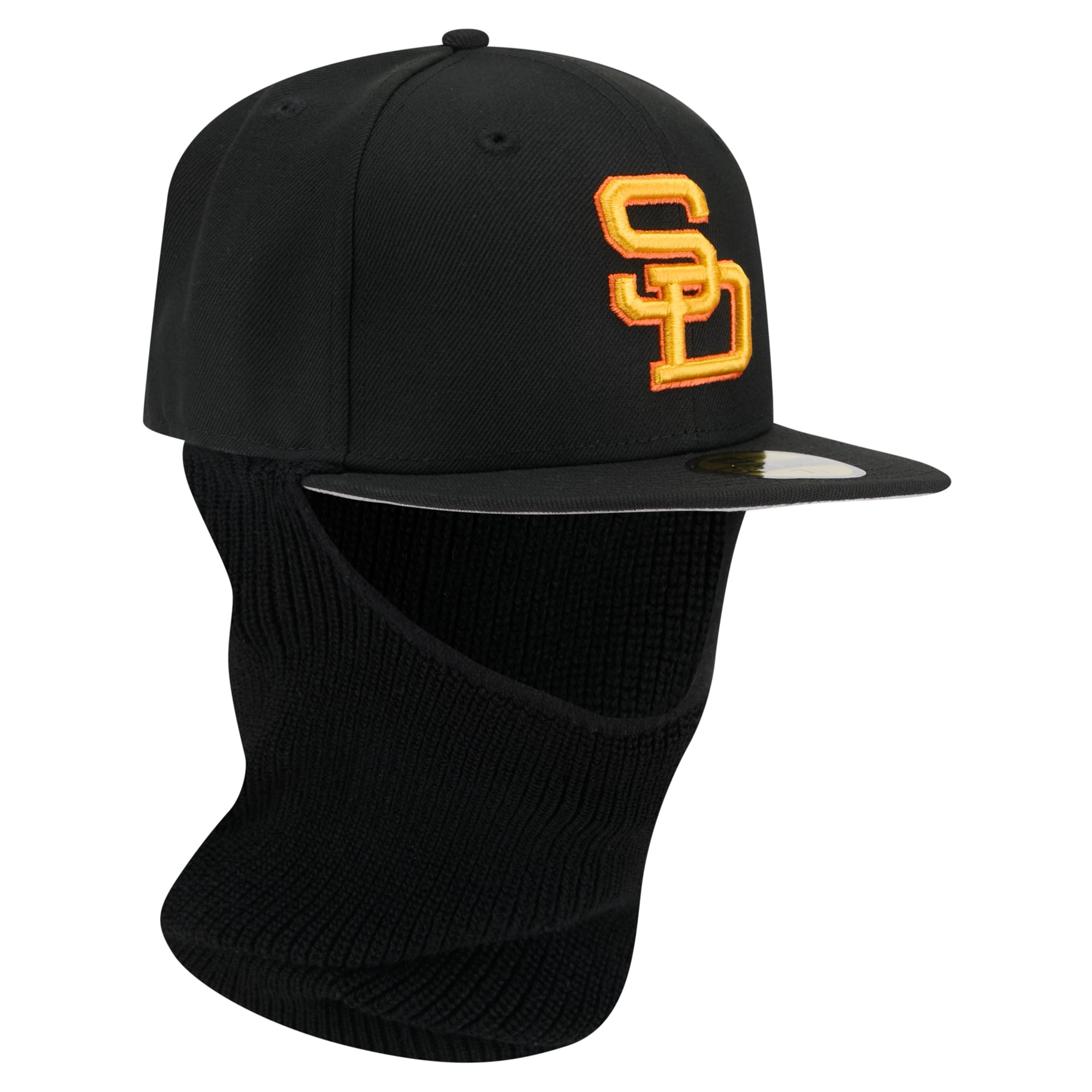 Casquette ajustée New Era noire San Diego Padres 59FIFTY pour homme