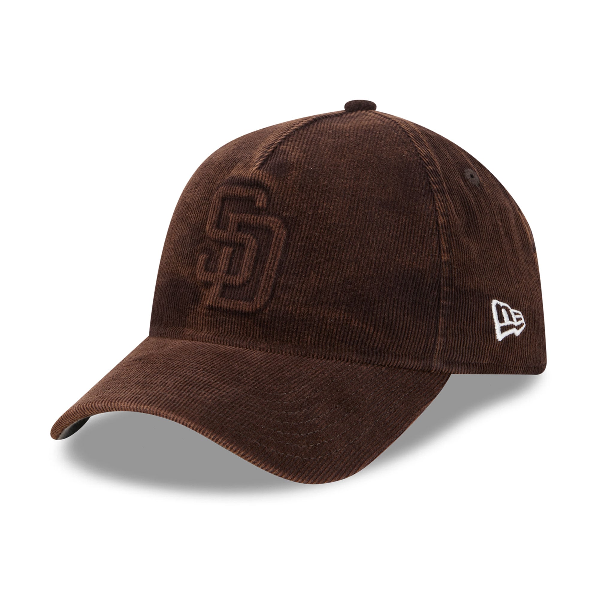 Casquette New Era marron pour homme, modèle 9FORTY, avec écusson latéral des Padres de San Diego (Série mondiale 1998) et monture ajustable.