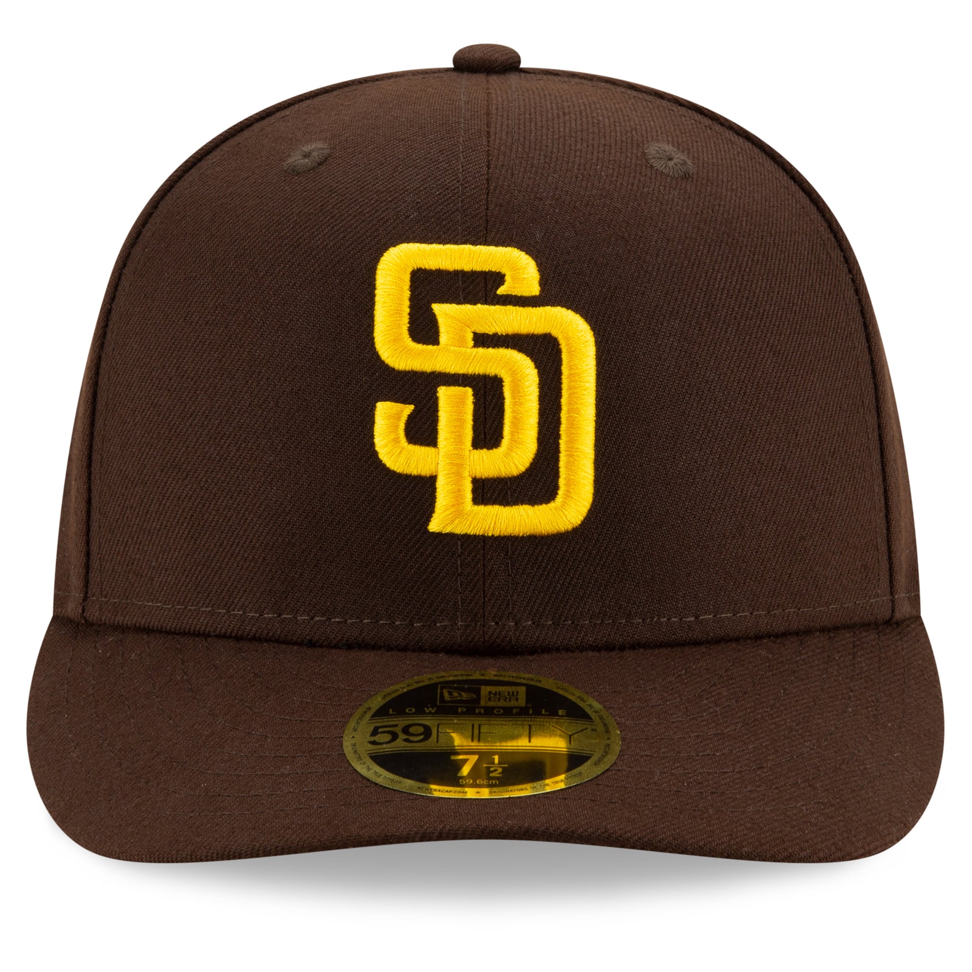 Casquette ajustée New Era 59FIFTY marron pour homme, modèle San Diego Padres 2026 MLB Postseason Side Patch.