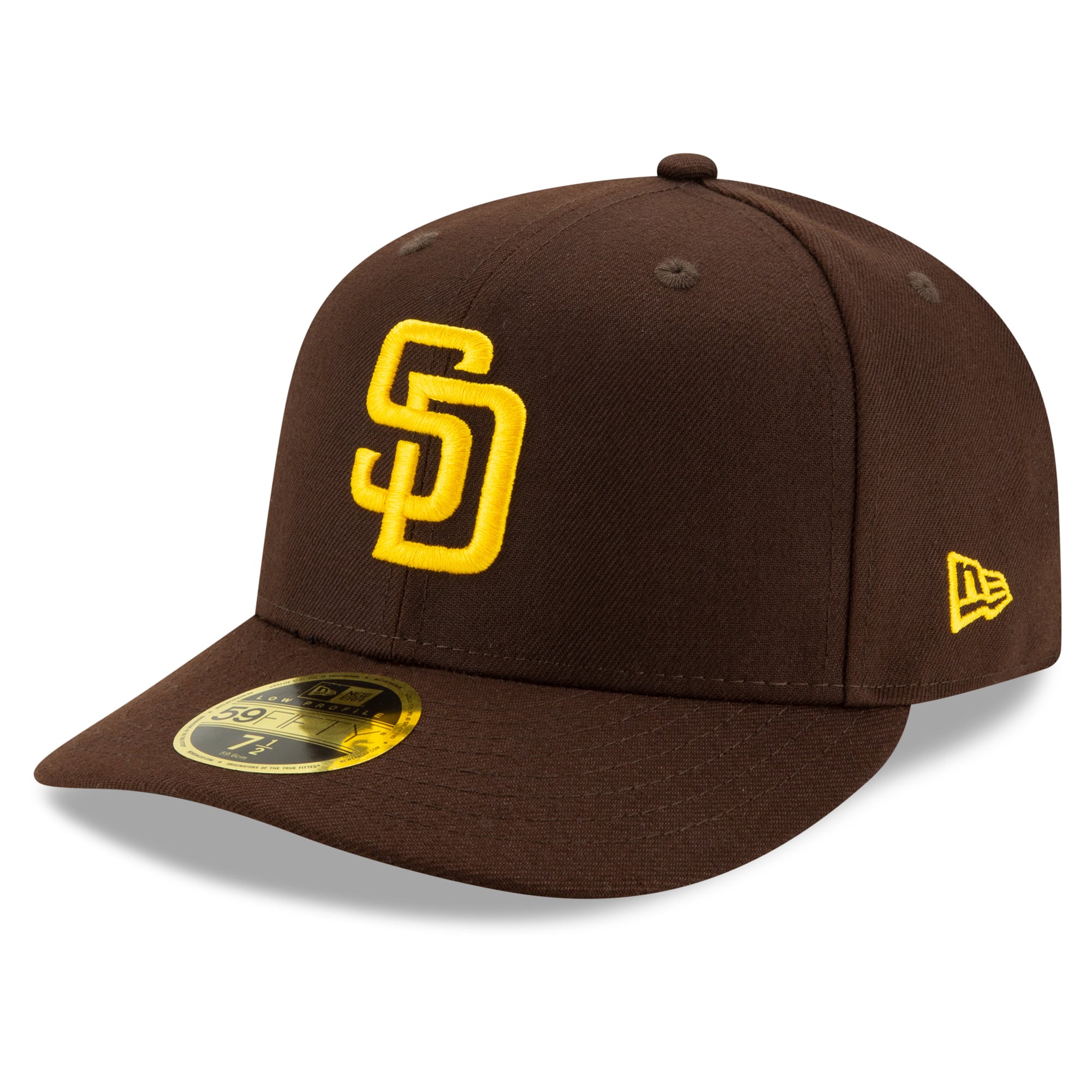 Casquette ajustée New Era 59FIFTY marron pour homme, modèle San Diego Padres 2026 MLB Postseason Side Patch.