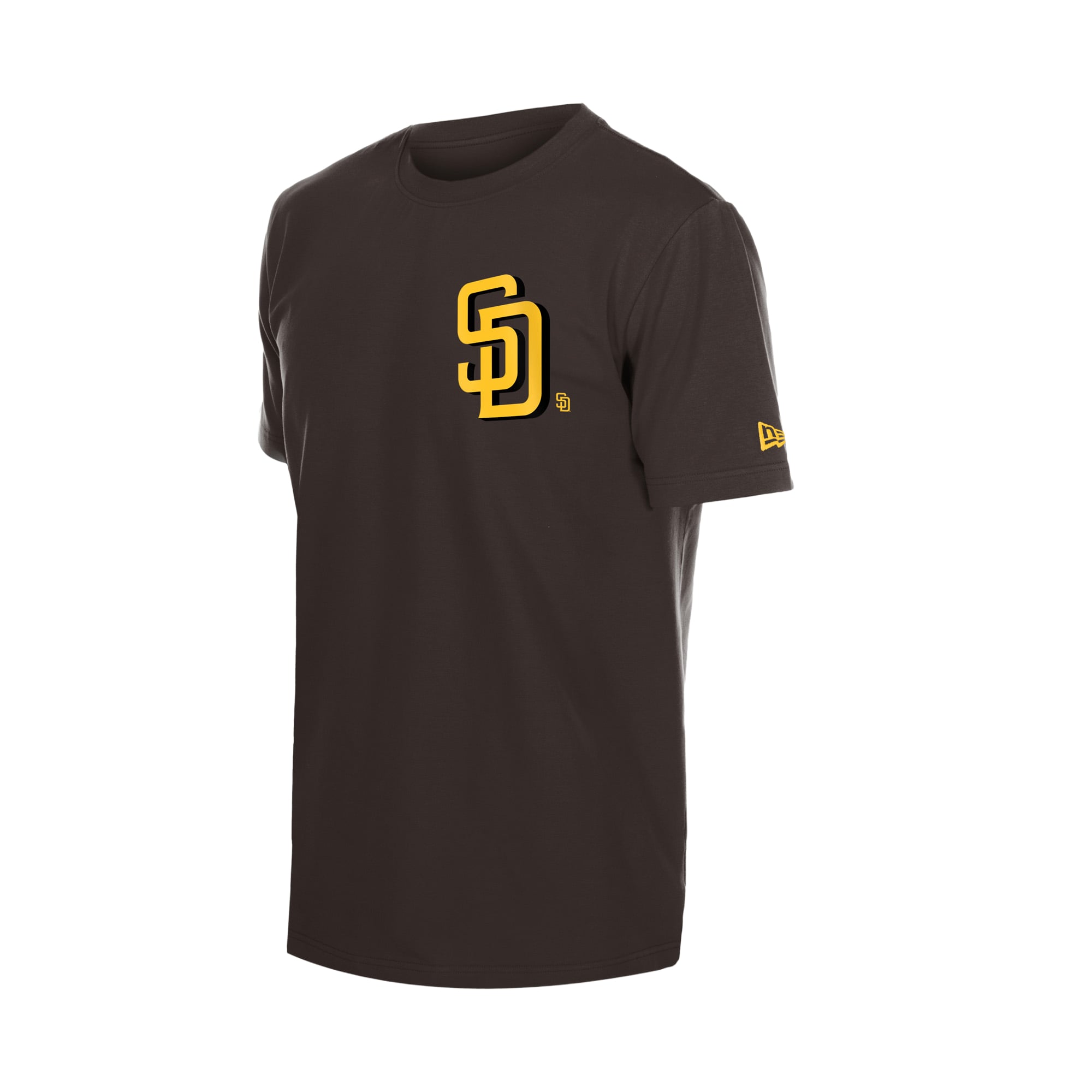 T-shirt New Era marron pour homme avec logo des Padres de San Diego (dessin animé)