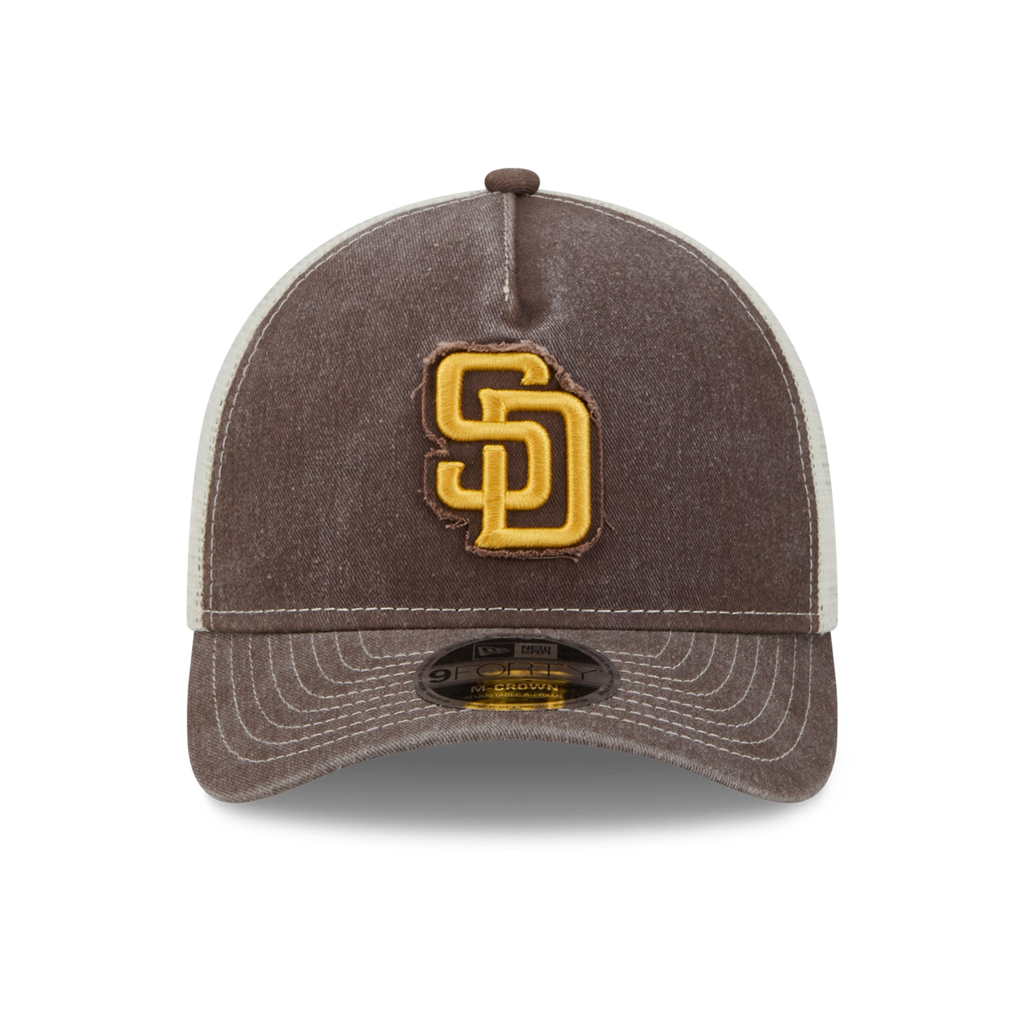 Men's New Era  Brown San Diego Padres Fan 9FORTY A-Frame Trucker Adjustable Hat