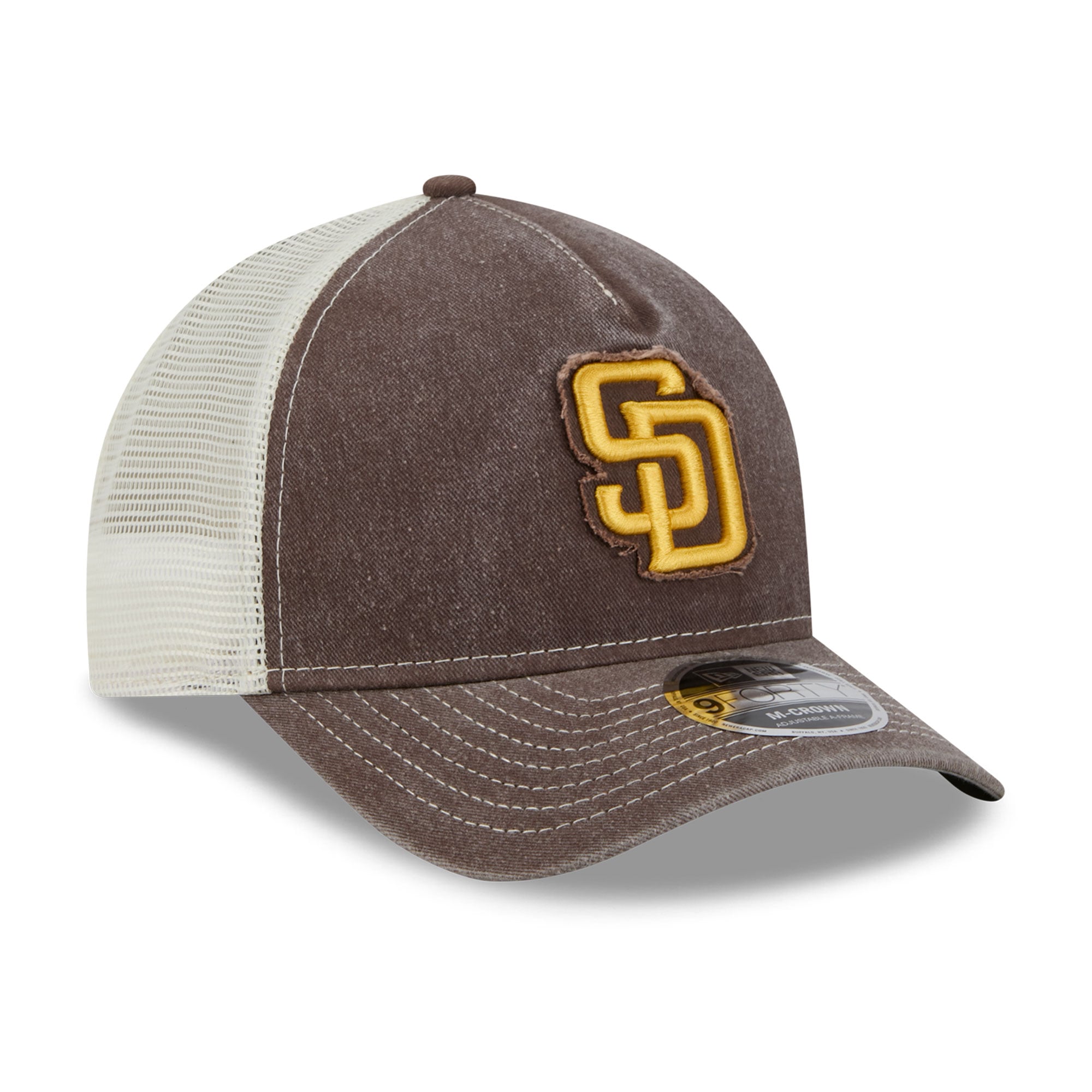 Men's New Era  Brown San Diego Padres Fan 9FORTY A-Frame Trucker Adjustable Hat