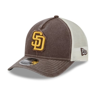  San Diego Padres New Era Fan 9FORTY A-Frame Trucker Adjustable Hat - Brown