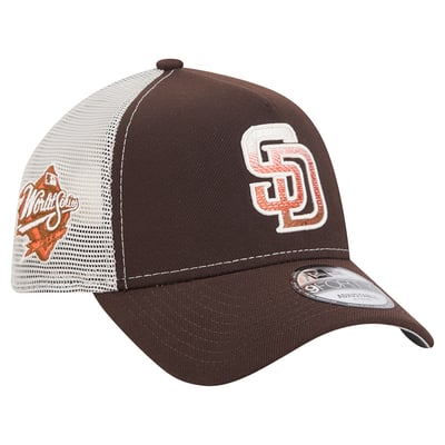 San Diego Padres New Era Pumpkin Spice A-Frame 9FORTY Adjustable Trucker Hat - Brown