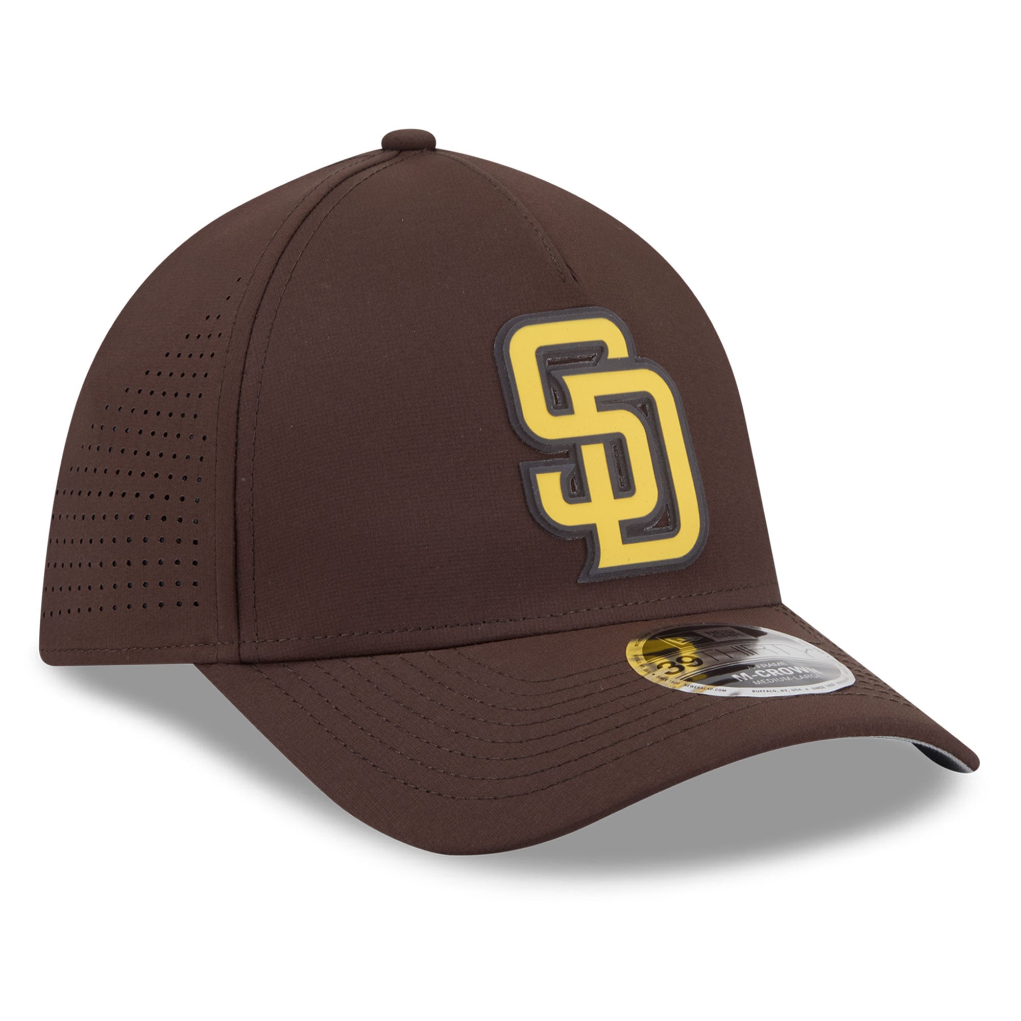 Casquette New Era marron San Diego Padres Tonal 39THIRTY A-Frame Flex pour homme