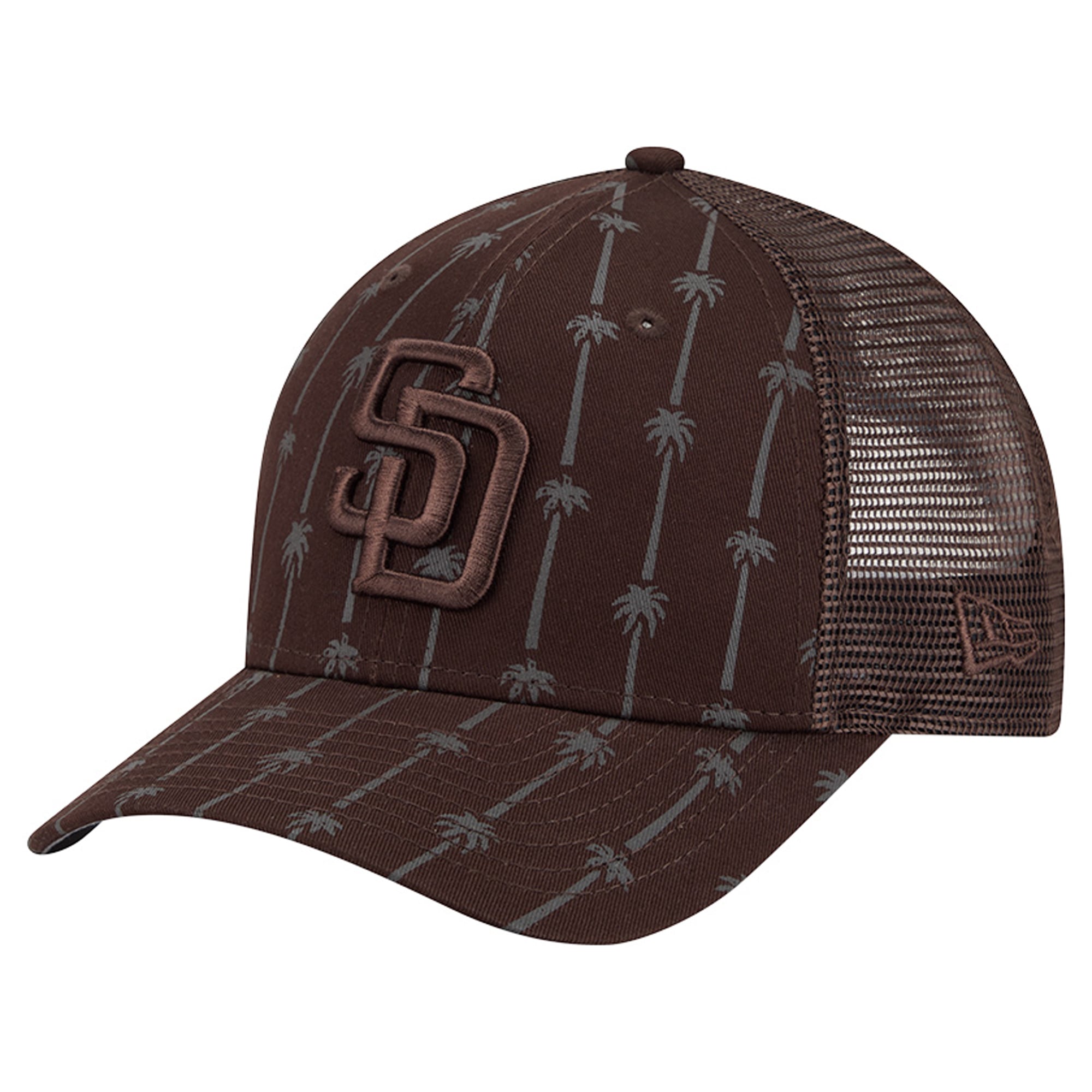 Men's New Era Brown San Diego Padres Tonal Icon 9FORTY M-Crown Adjustable Trucker Hat
