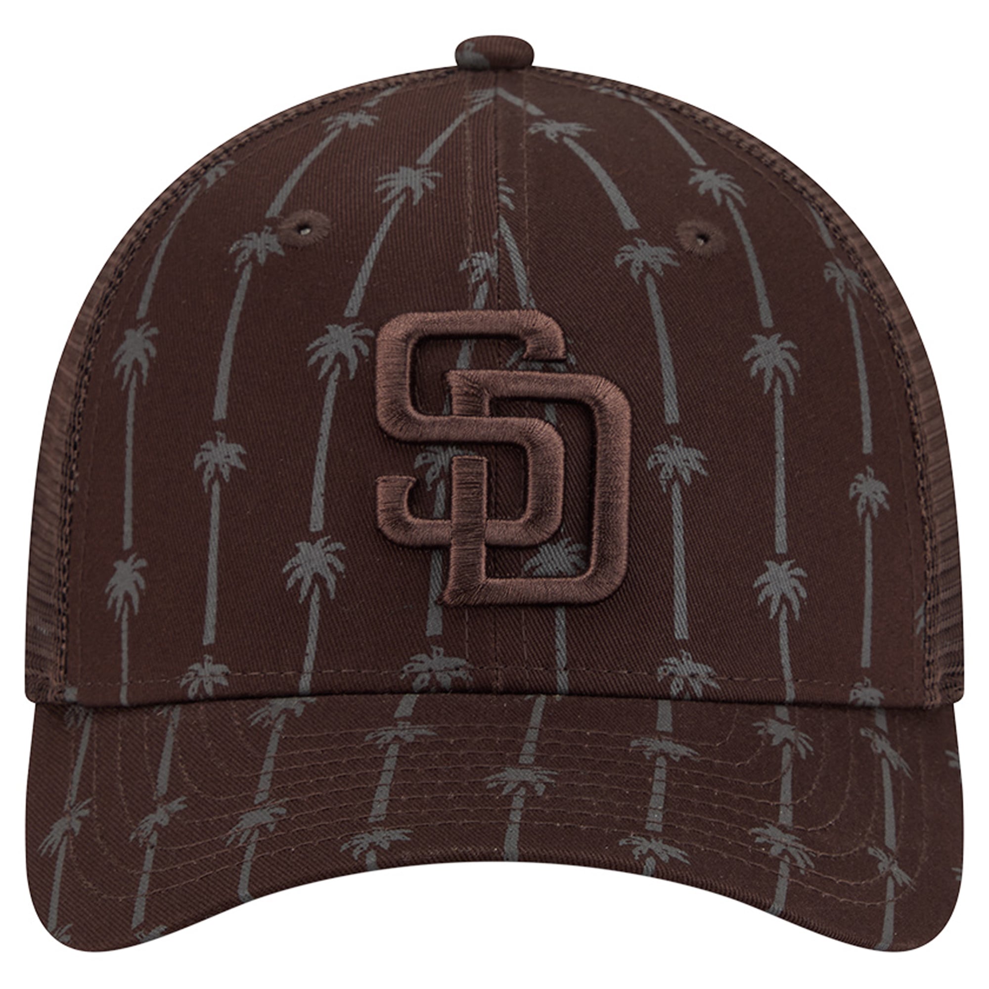 Men's New Era Brown San Diego Padres Tonal Icon 9FORTY M-Crown Adjustable Trucker Hat