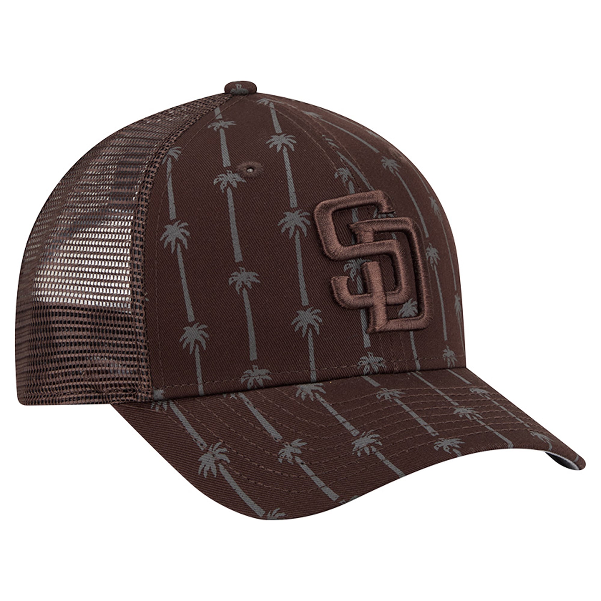 Men's New Era Brown San Diego Padres Tonal Icon 9FORTY M-Crown Adjustable Trucker Hat