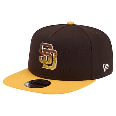 San Diego Padres New Era Chenille Gradient A-Frame 9FIFTY Snapback Hat - Brown/Gold