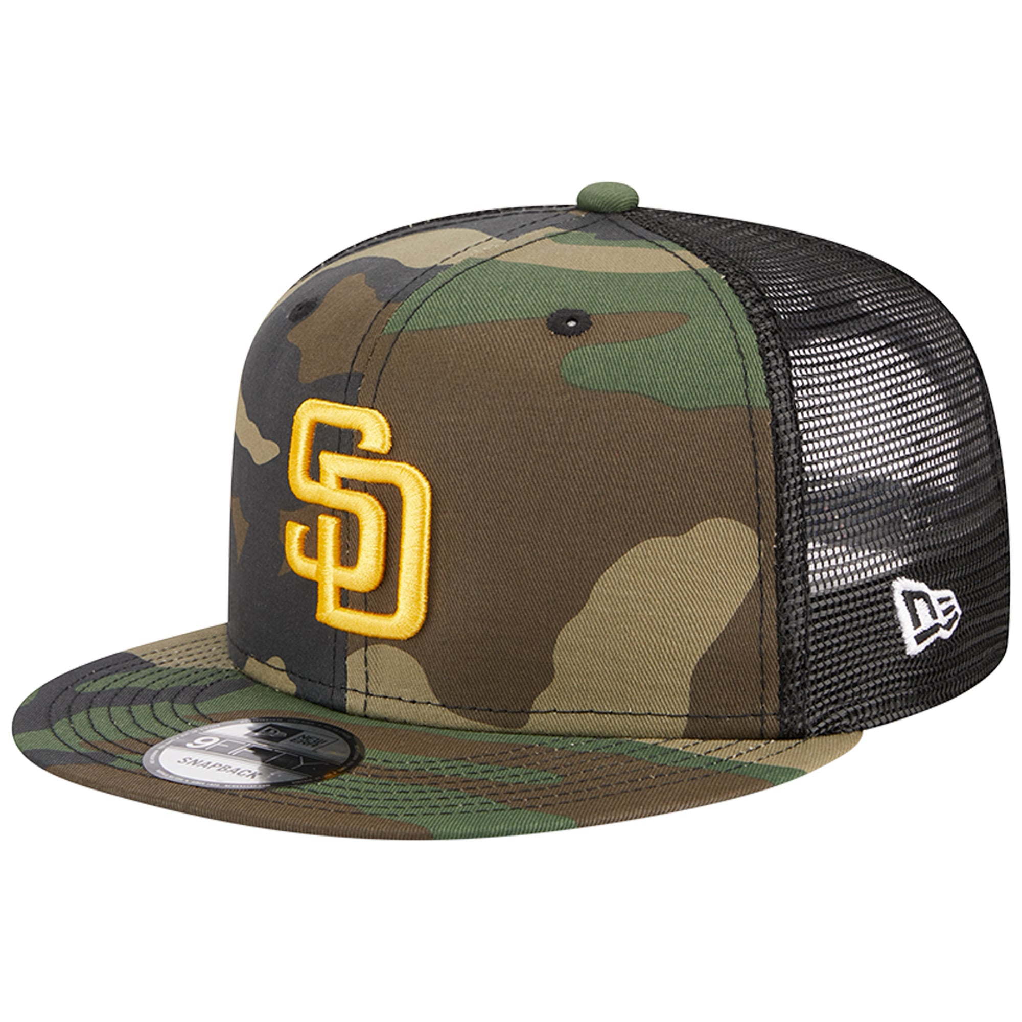 Casquette Snapback 9FIFTY Camo Trucker San Diego Padres Woodland New Era pour hommes