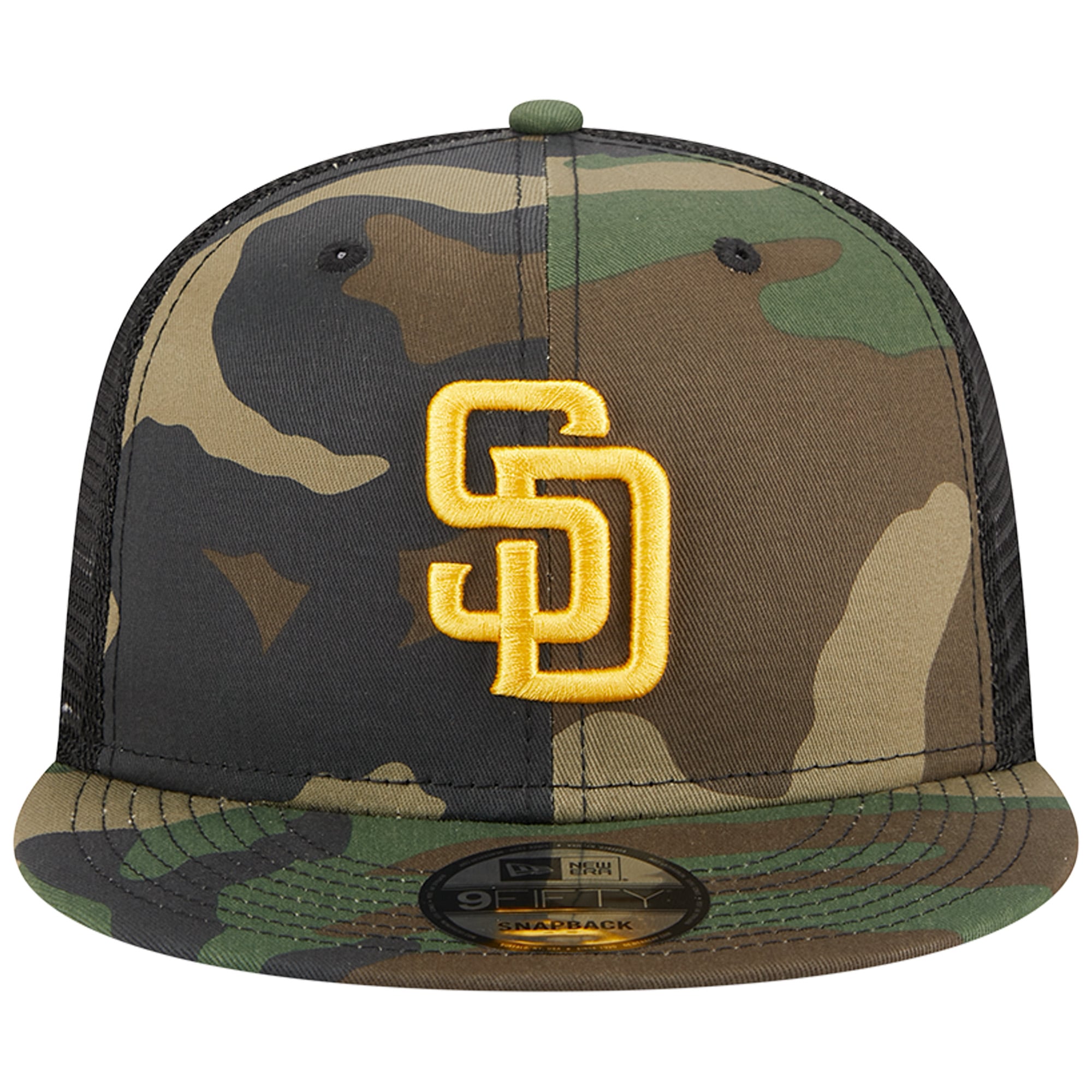 Casquette Snapback 9FIFTY Camo Trucker San Diego Padres Woodland New Era pour hommes